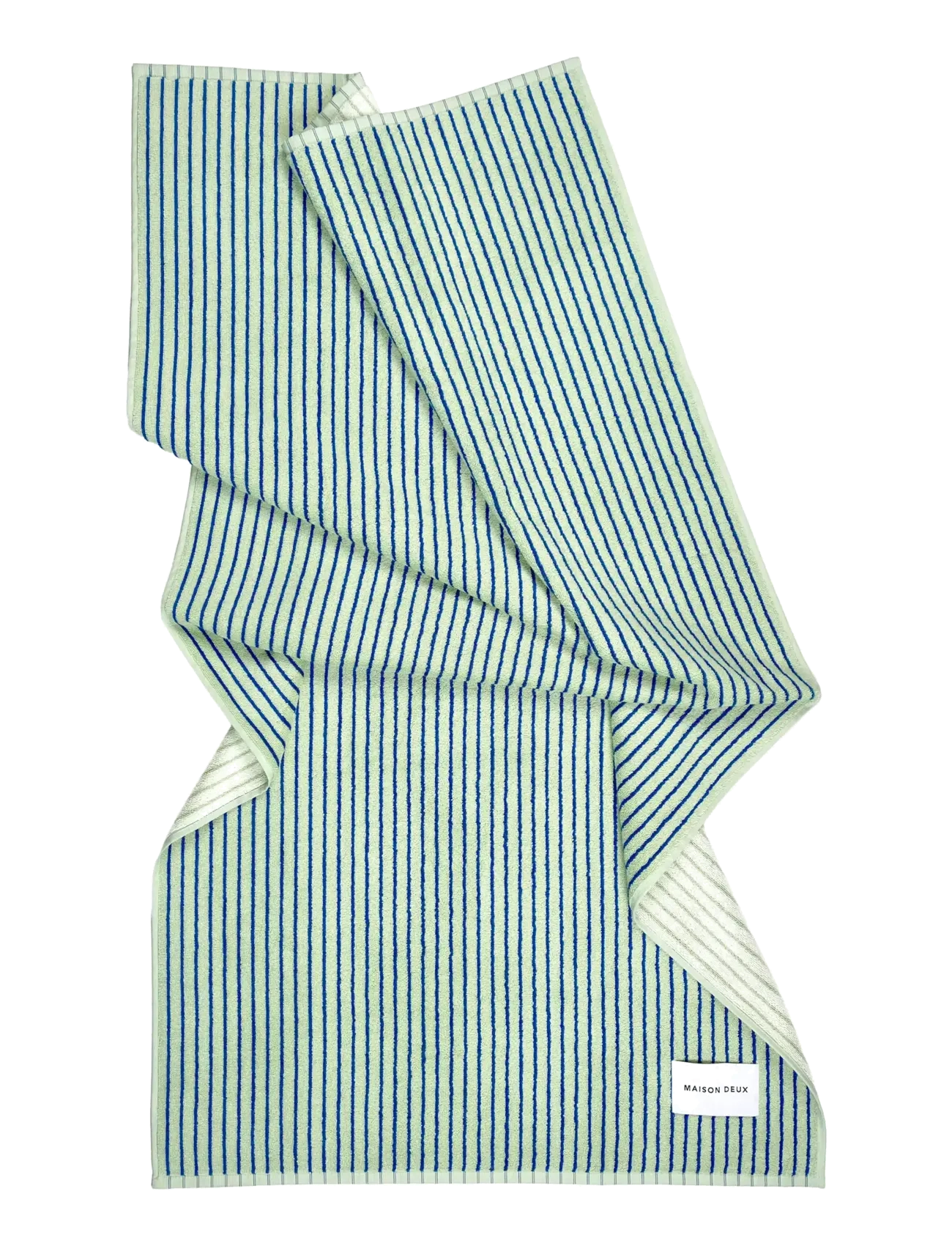 Maison Deux Stripes Color Sage Cobalt Blue, 70X 140 cm, Towels & Bath Towels, Grün - Hand Frauen