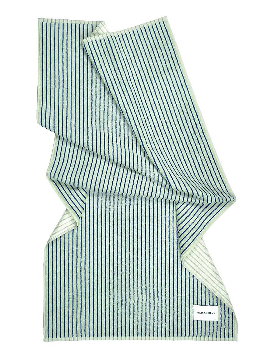 Maison Deux - Stripes Color Sage Cobalt Blue - sage/cobalt blue - 1