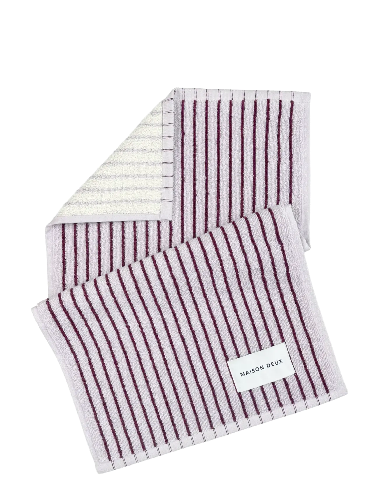 Maison Deux Stripes Color Lilac Bordo, Hand Håndklæde, Lila, Str: 30X 50CM
