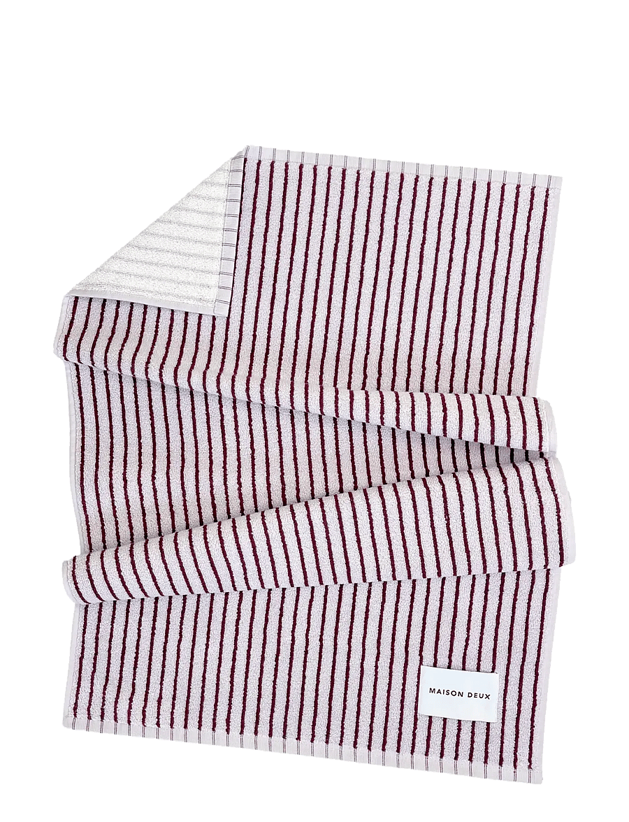 Maison Deux - Stripes Color Lilac Bordo - handtücher & badetücher - lilac bordo - 0
