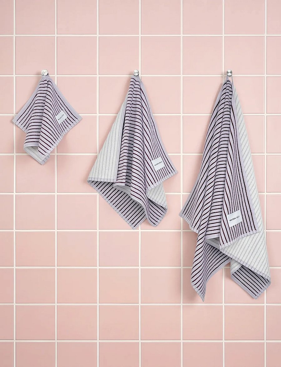 Maison Deux - Stripes Color Lilac Bordo - handtücher & badetücher - lilac bordo - 4