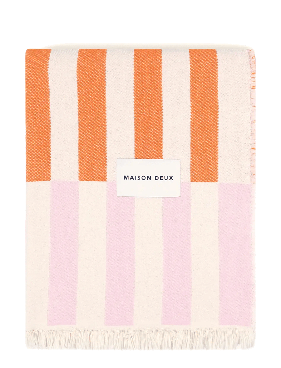 Maison Deux - Tiles Blanket Pink Carrot - pink carrot - 0