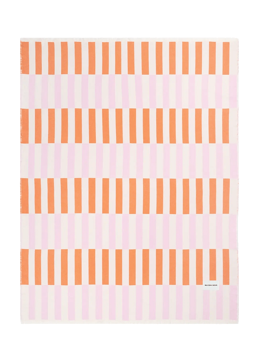 Maison Deux - Tiles Blanket Pink Carrot - pink carrot - 1