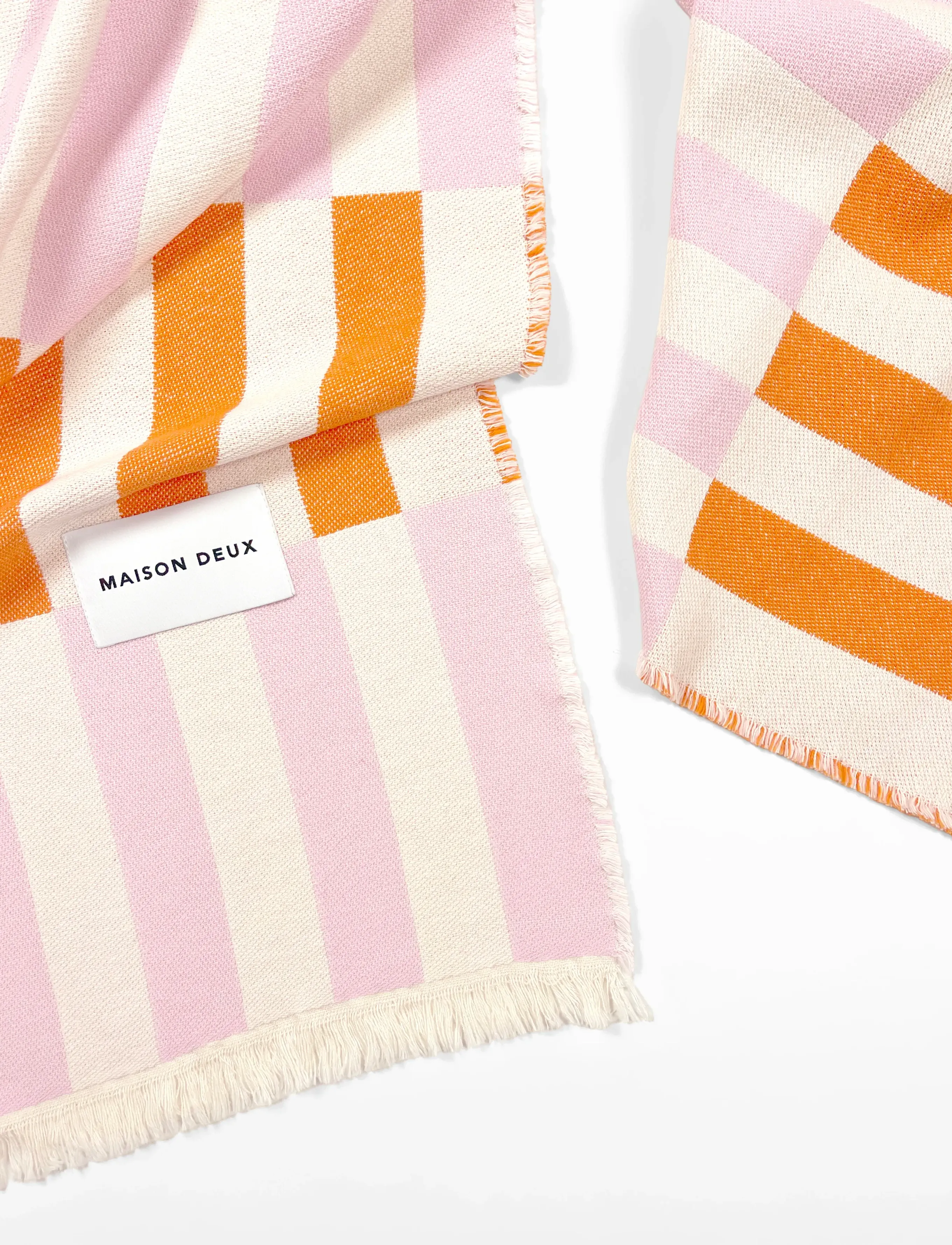 Maison Deux - Tiles Blanket Pink Carrot - pink carrot - 2