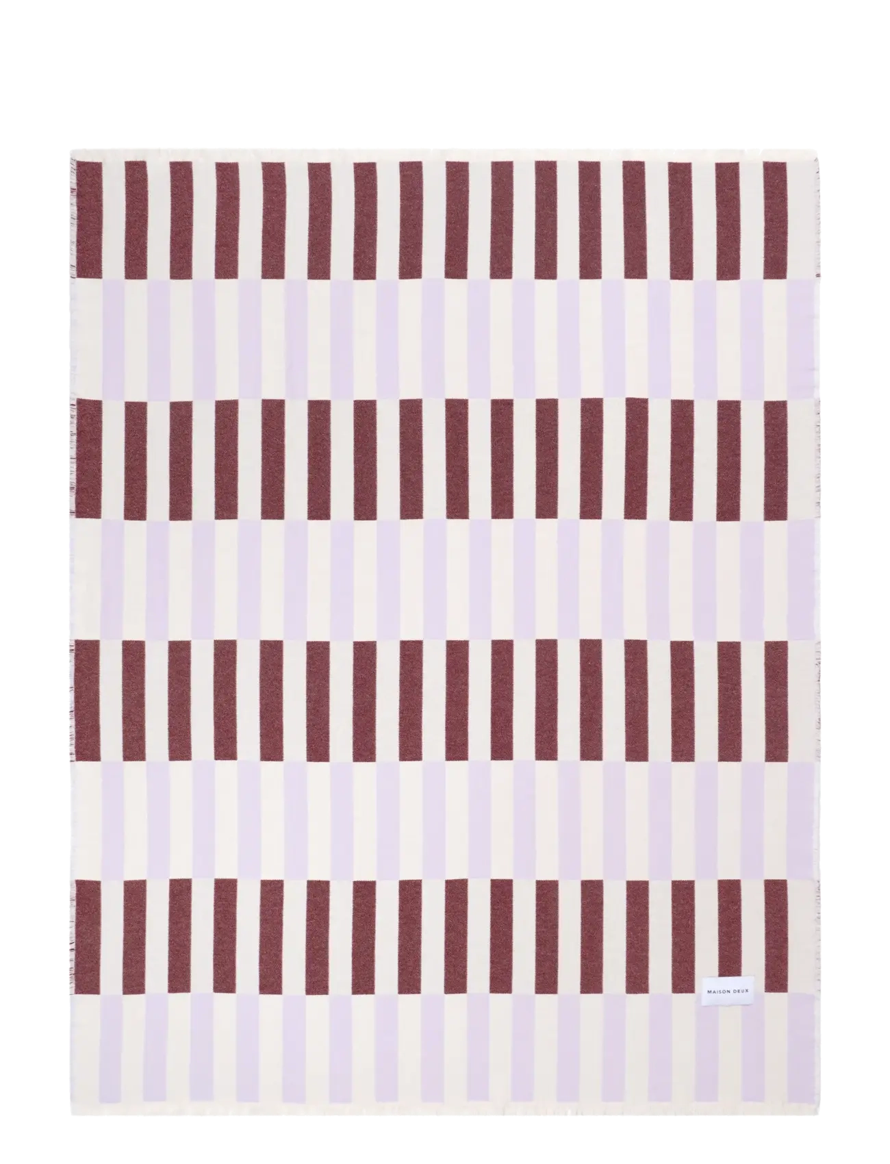 Maison Deux - Tiles Blanket Lilac Burgundy - lilac burgundy - 1