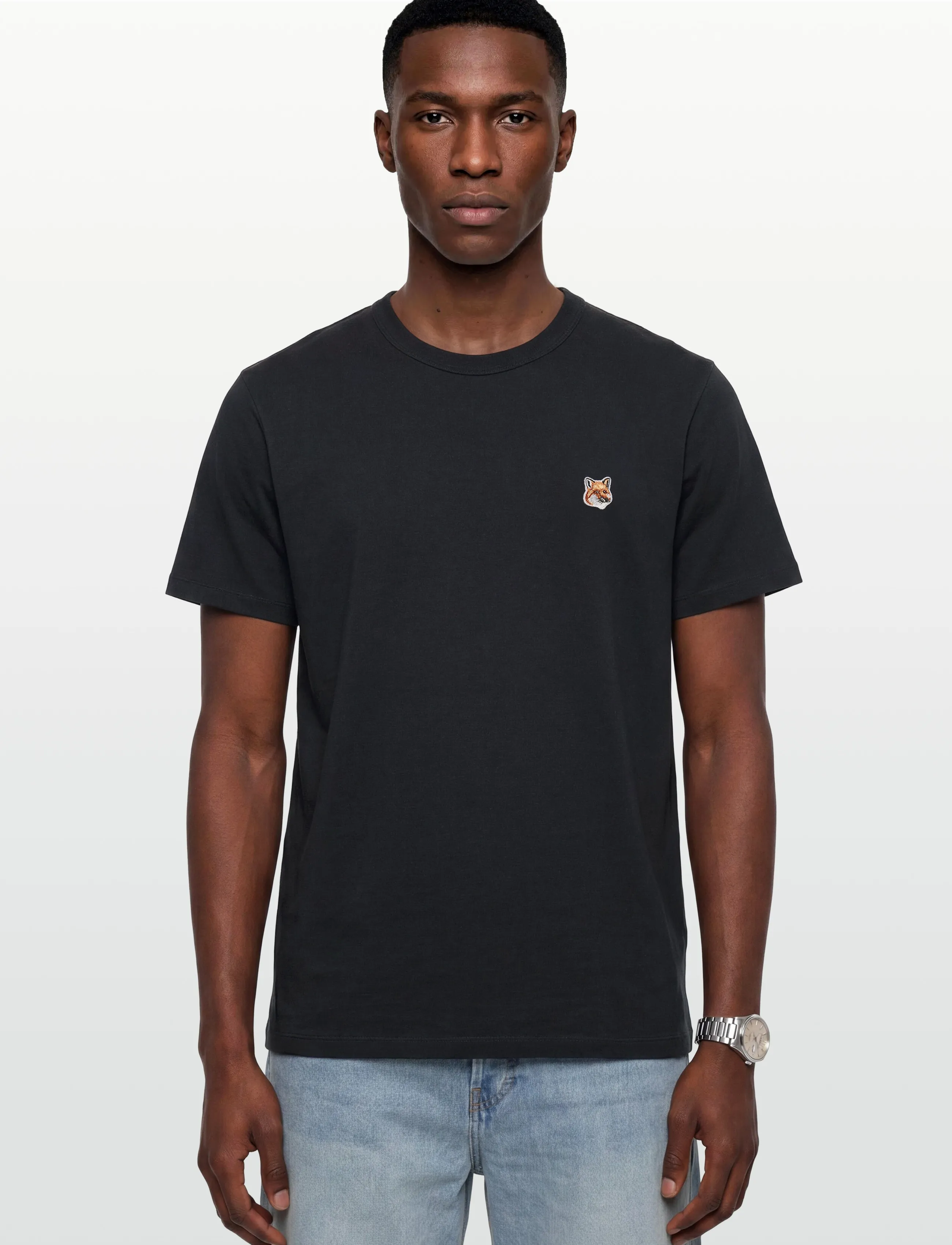 Maison Kitsune - FOX HEAD PATCH CLASSIC TEE-SHIRT - kortærmede t-shirts - navy - 3