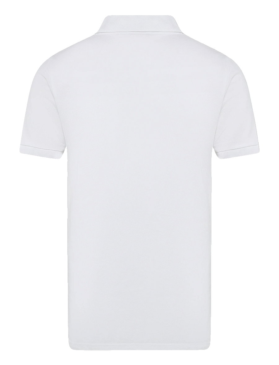 Maison Kitsune - TRICOLOR FOX PATCH CLASSIC POLO - langärmlige strick-polohemden - white - 1