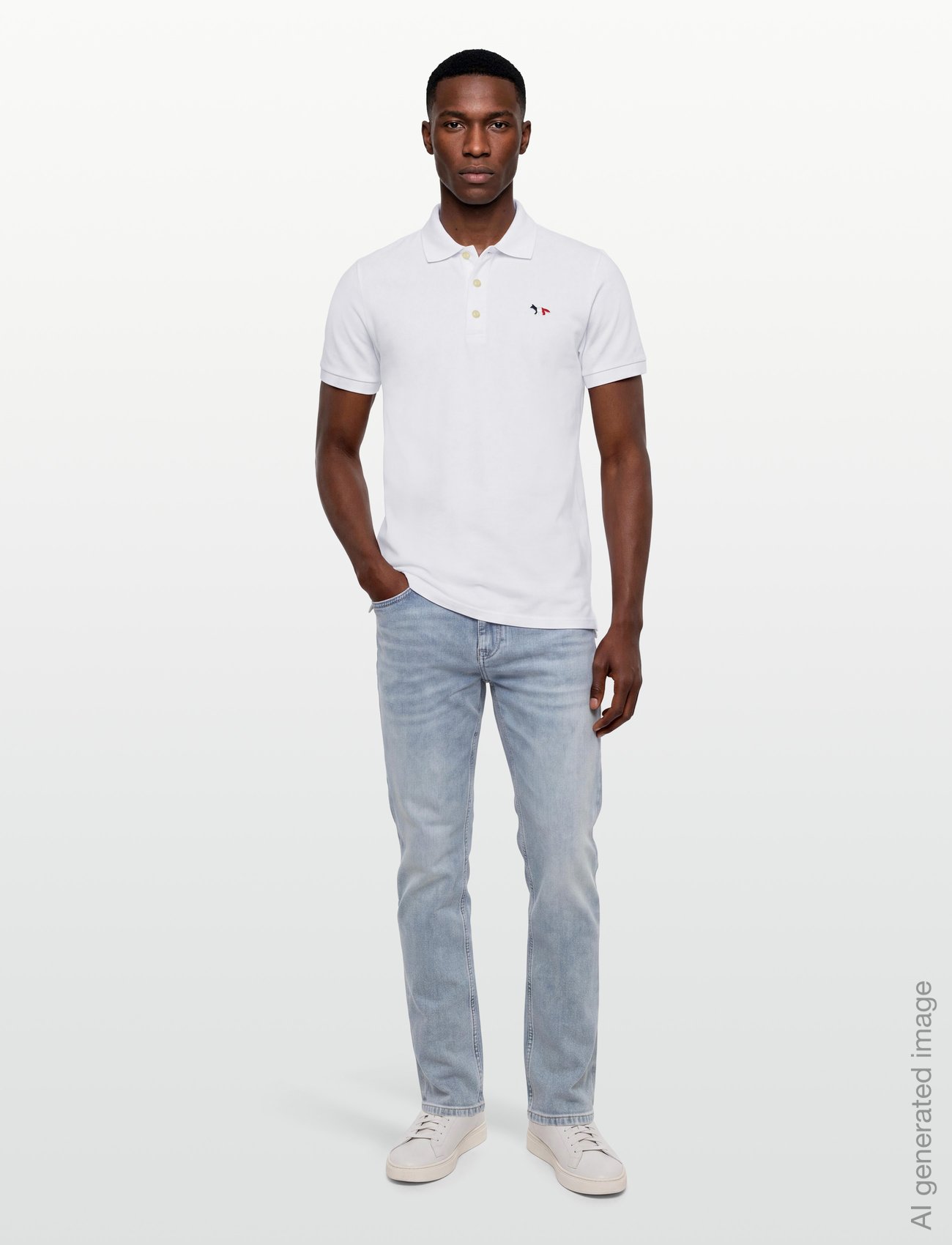 TRICOLOR FOX PATCH CLASSIC POLO