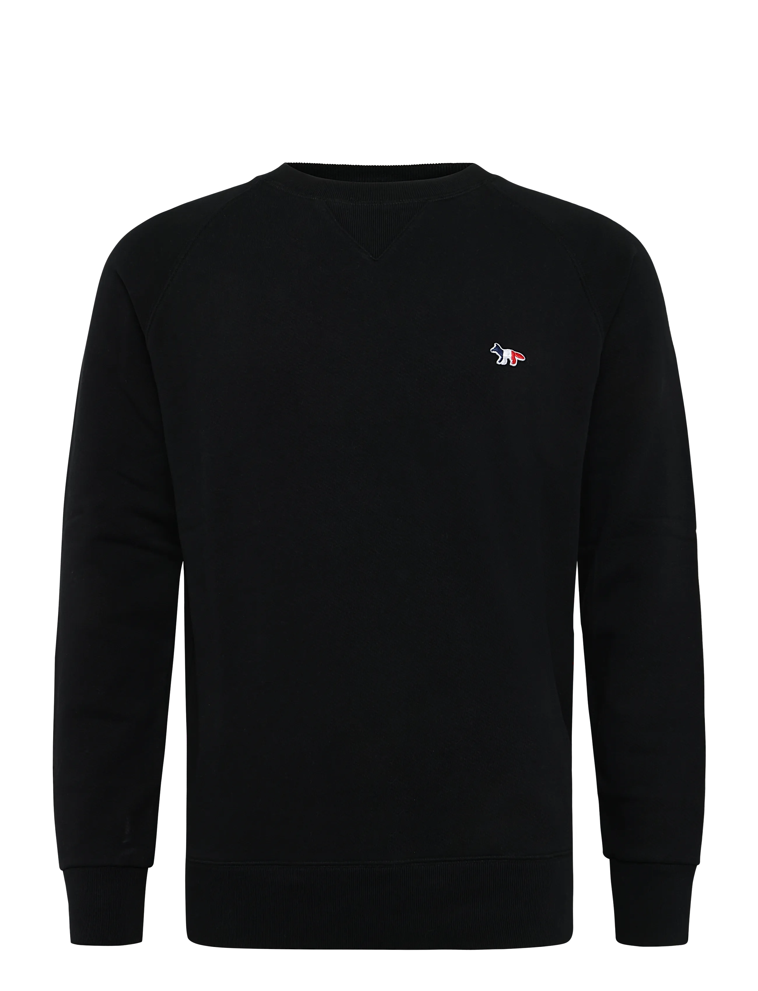 Maison Kitsune SWEATSHIRT TRICOLOR FOX PATCH - New arrivals - BLACK / black