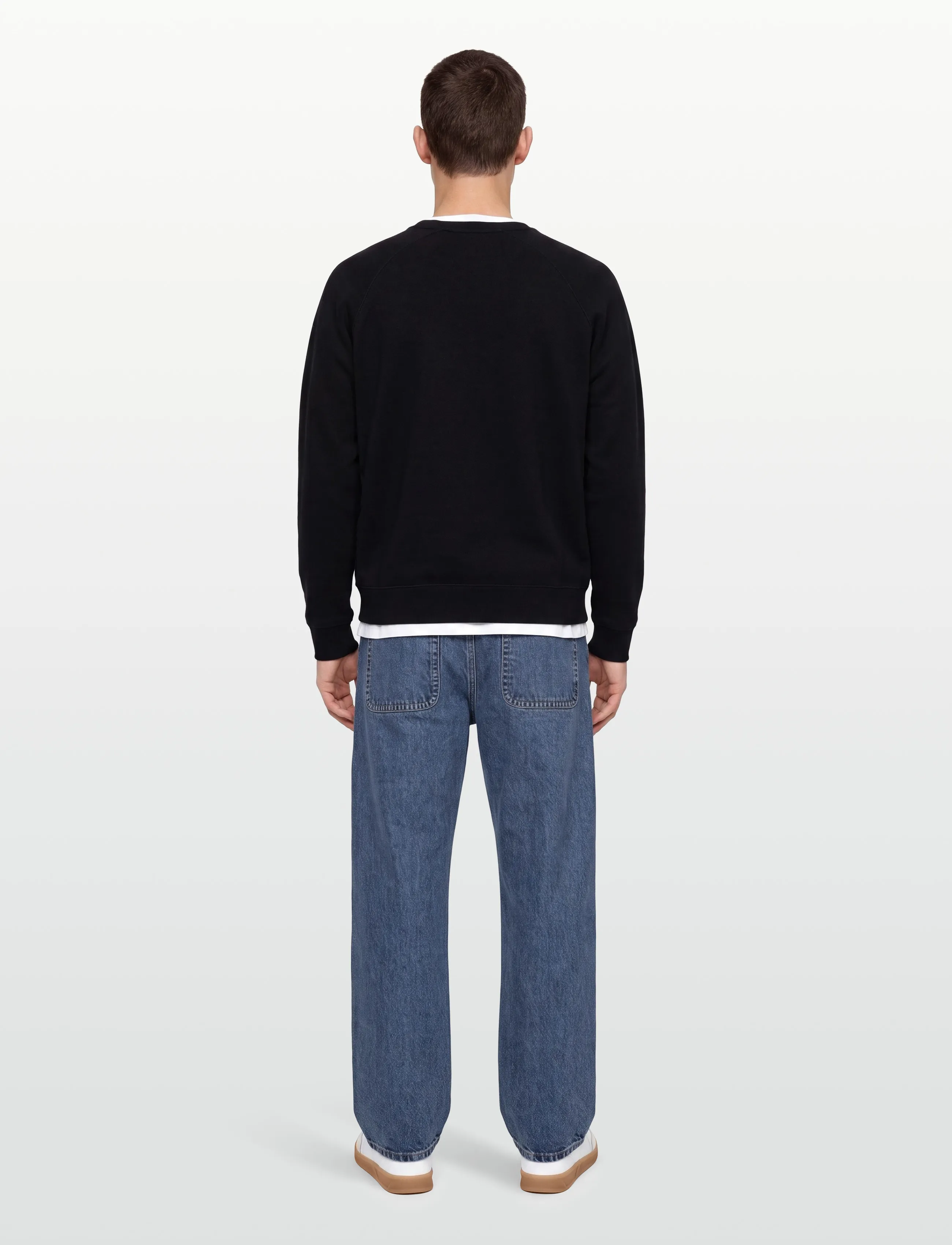 Maison Kitsune - SWEATSHIRT TRICOLOR FOX PATCH - dressipluusid - black - 4