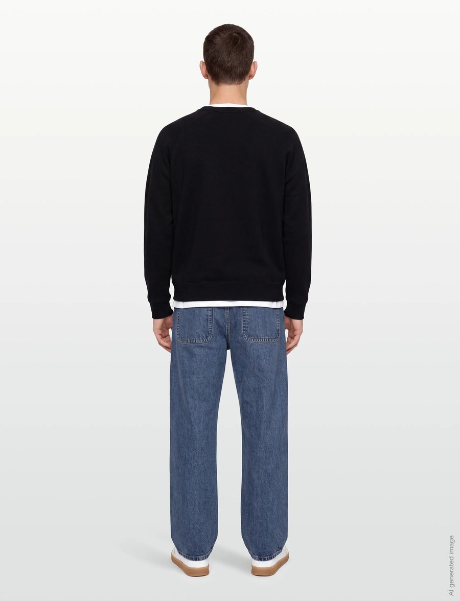 Maison Kitsune - SWEATSHIRT TRICOLOR FOX PATCH - dressipluusid - black - 4