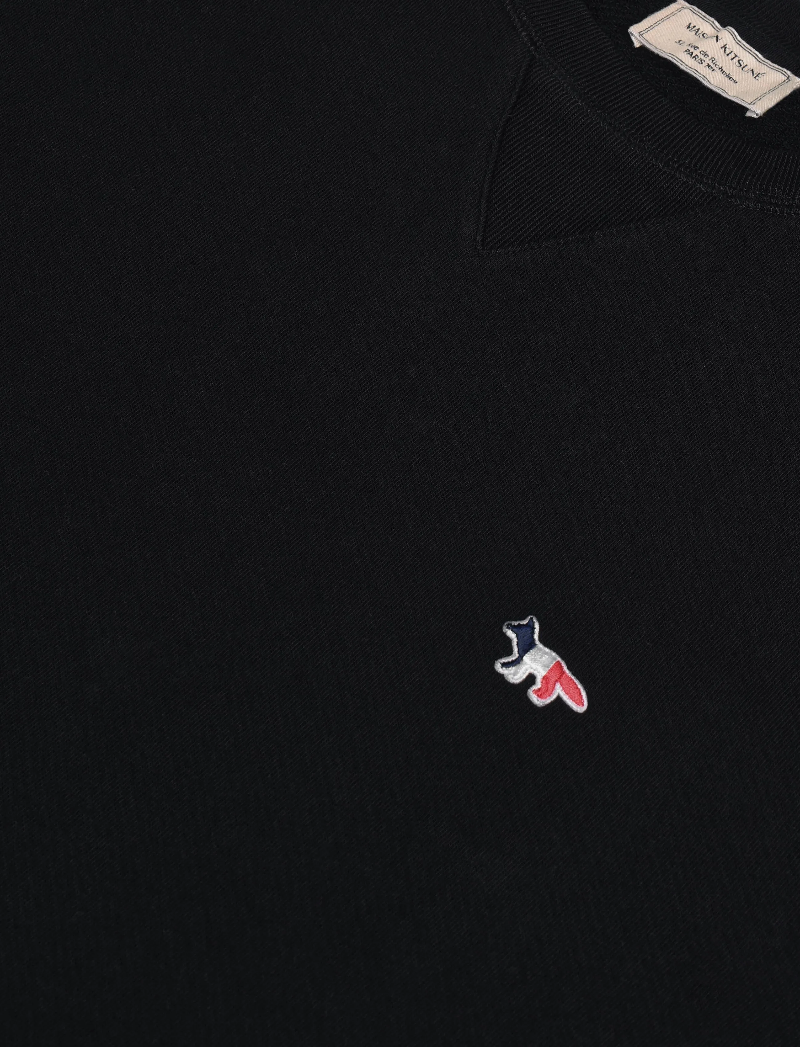 Maison Kitsune - SWEATSHIRT TRICOLOR FOX PATCH - black - 2