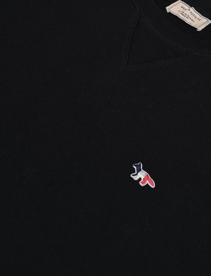 Maison Kitsune - SWEATSHIRT TRICOLOR FOX PATCH - dressipluusid - black - 5