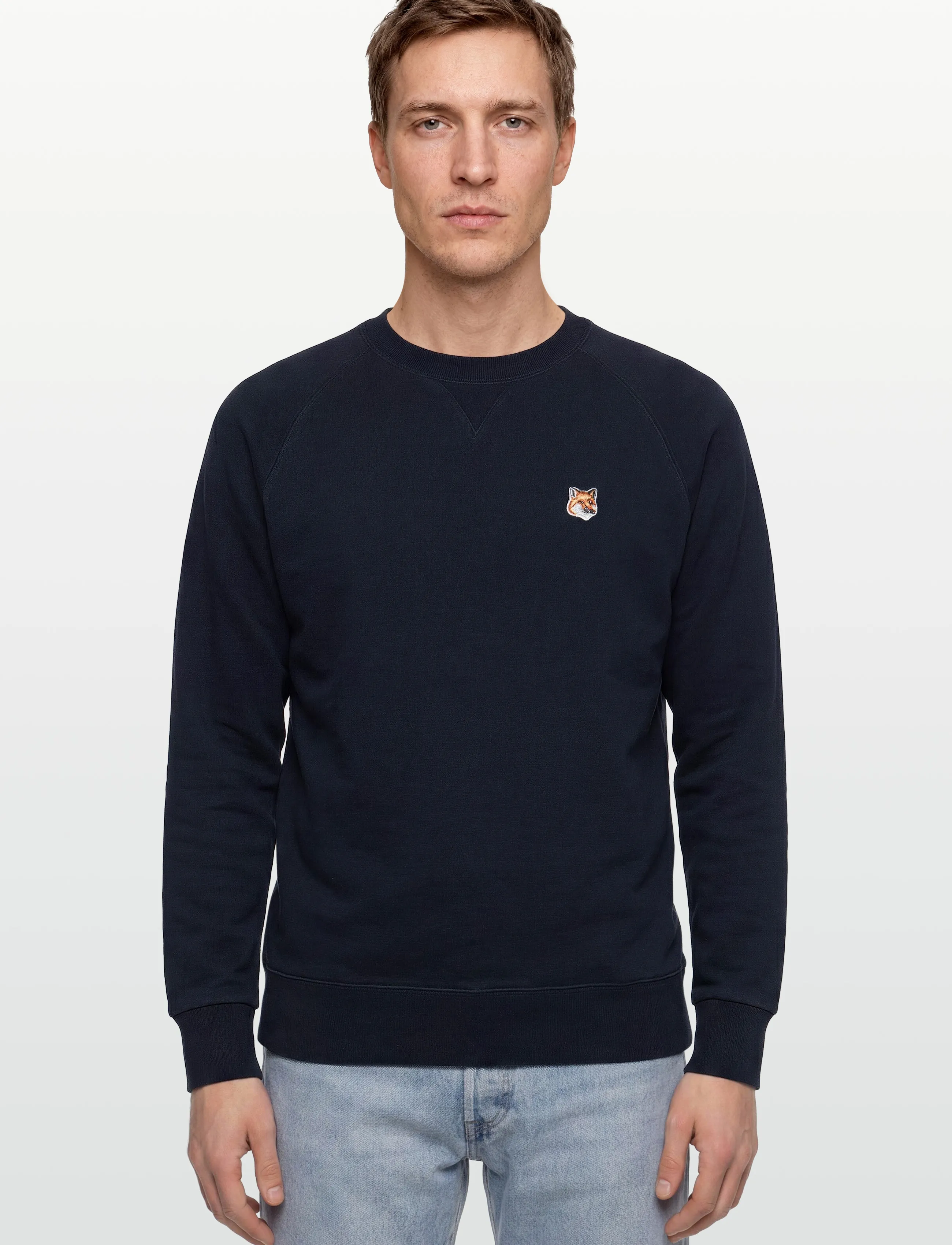 Maison Kitsune - FOX HEAD PATCH CLASSIC SWEATSHIRT - sweatshirts - navy - 3