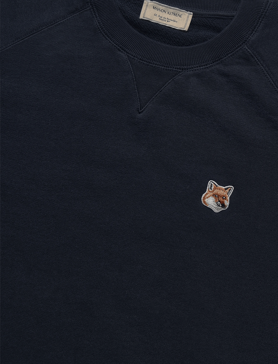 Maison Kitsune - FOX HEAD PATCH CLASSIC SWEATSHIRT - swetry - navy - 2