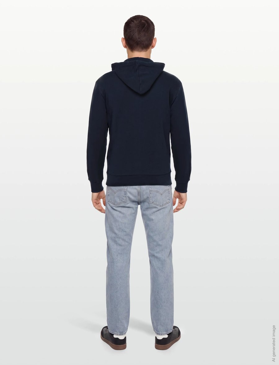 Maison Kitsune - TRICOLOR FOX PATCH ZIP HOODIE - kapuzenpullover - navy - 4