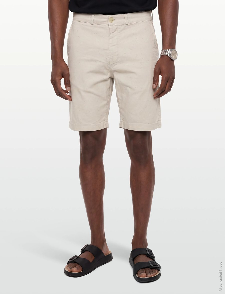 Maison Kitsune - CHINO SHORT PARFAIT - vabaaja lühikesed püksid - beige - 3