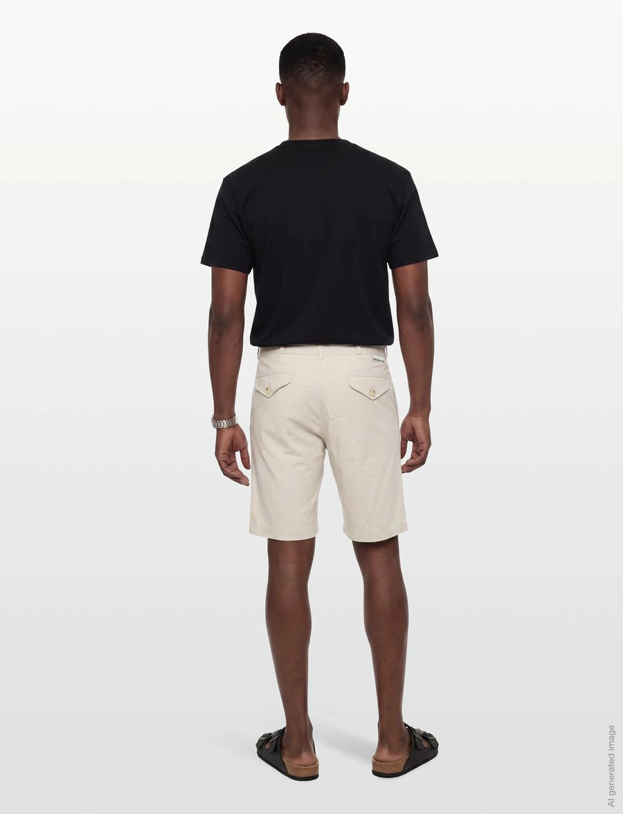 Maison Kitsune - CHINO SHORT PARFAIT - vabaaja lühikesed püksid - beige - 4