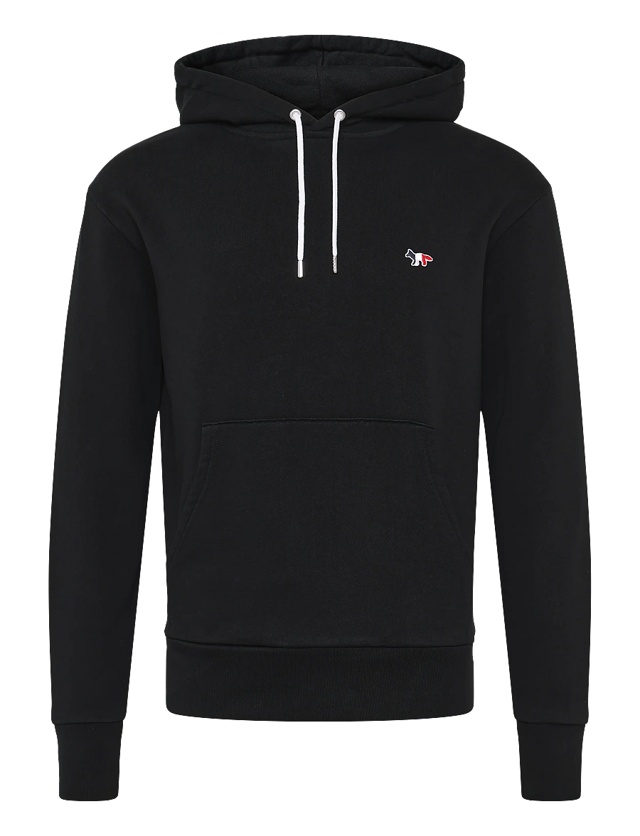 Maison Kitsune - TRICOLOR FOX PATCH CLASSIC HOODIE - sporta džemperi - black - 0