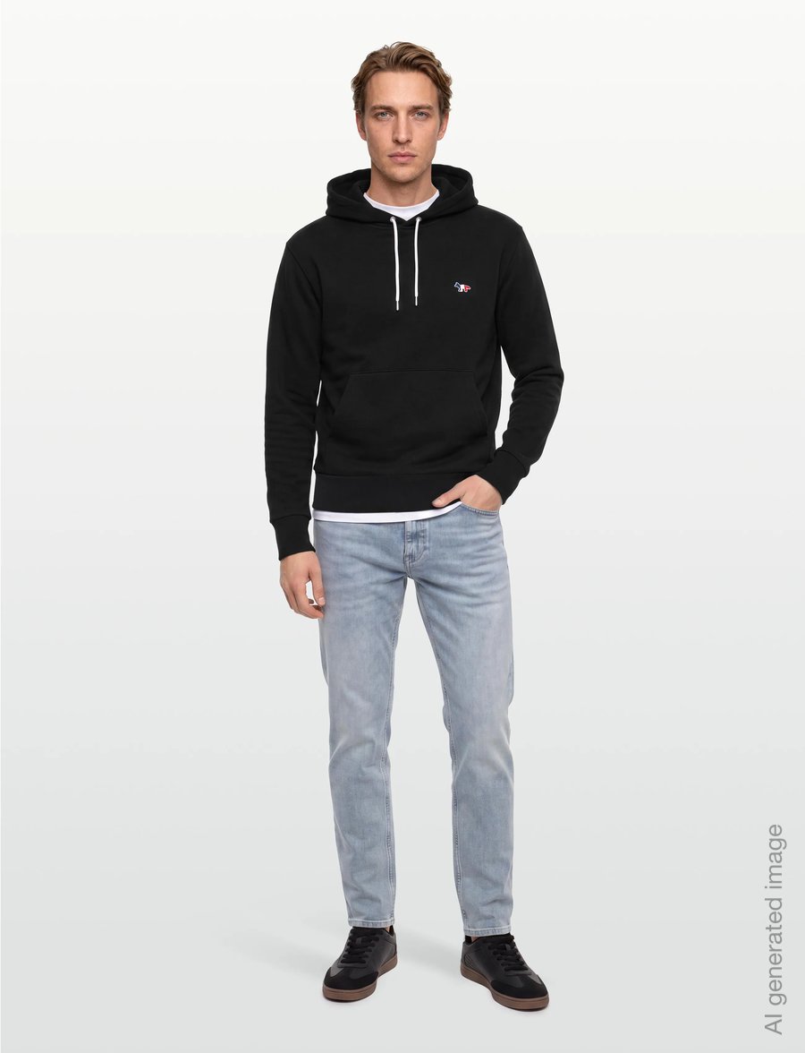 Maison Kitsune - TRICOLOR FOX PATCH CLASSIC HOODIE - hoodies - black - 0