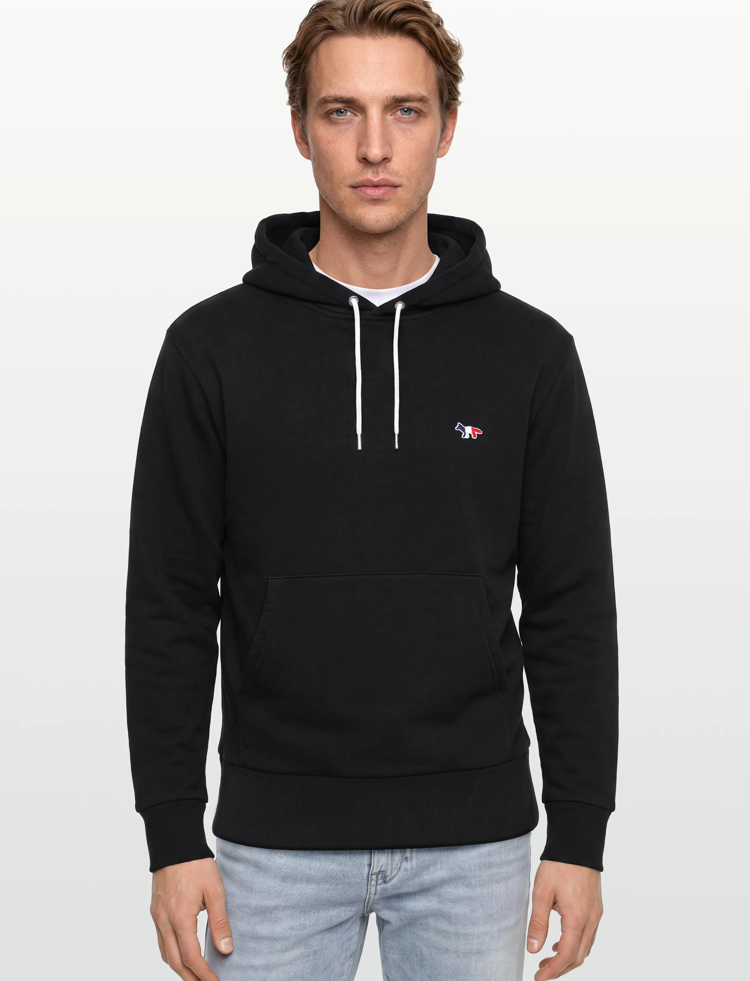 Maison Kitsune - TRICOLOR FOX PATCH CLASSIC HOODIE - hoodies - black - 3
