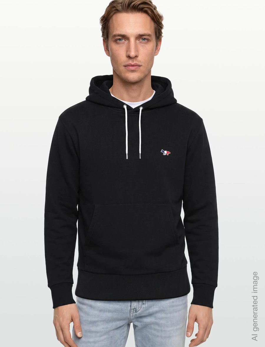 Maison Kitsune - TRICOLOR FOX PATCH CLASSIC HOODIE - hoodies - black - 3