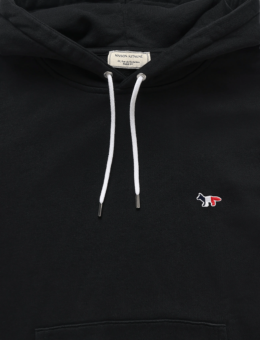 Maison Kitsune - TRICOLOR FOX PATCH CLASSIC HOODIE - sporta džemperi - black - 2