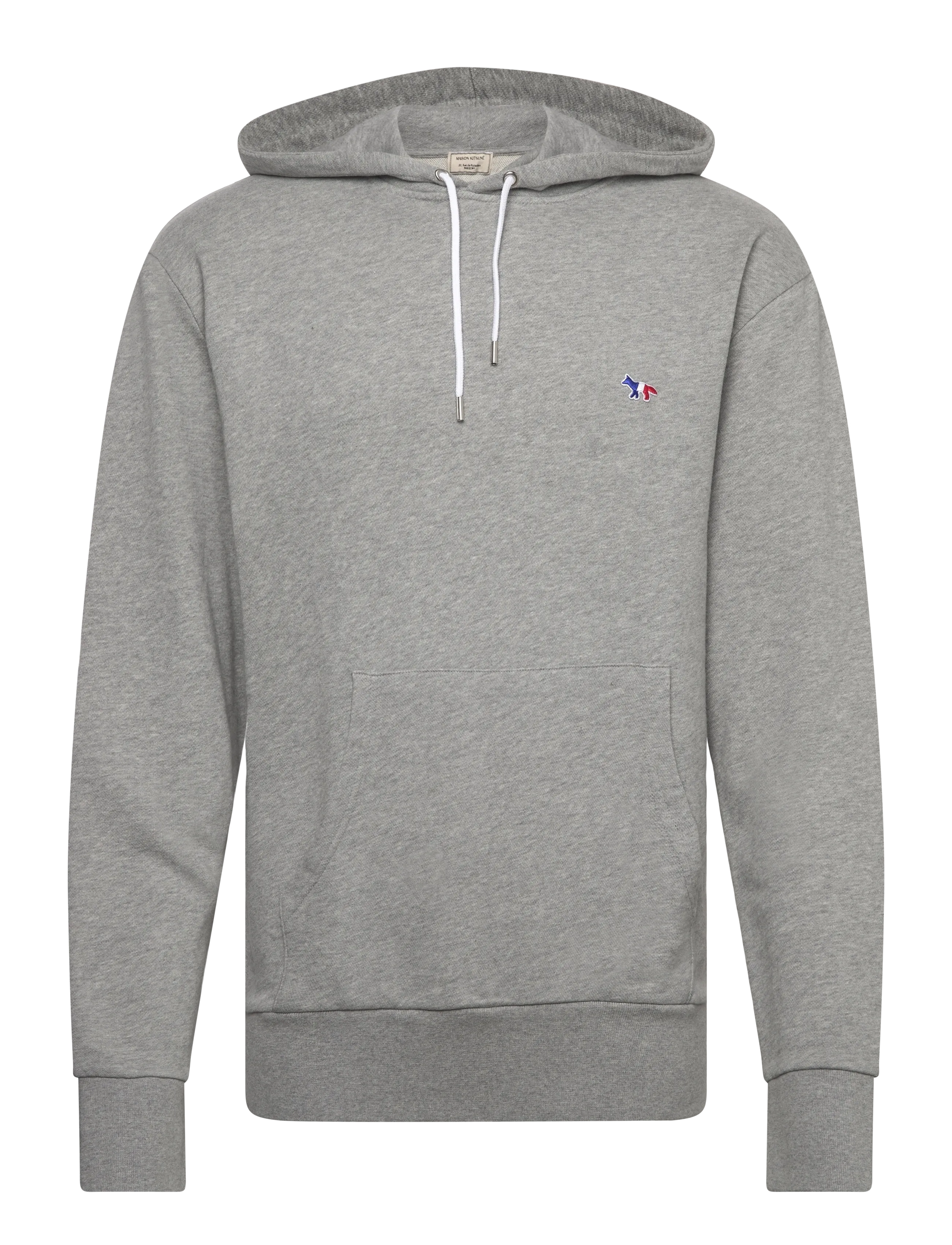 Maison Kitsune TRICOLOR FOX PATCH CLASSIC HOODIE - Tøj - GREY MELANGE / grey