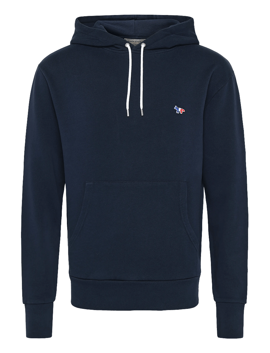 Maison Kitsune - TRICOLOR FOX PATCH CLASSIC HOODIE - hoodies - navy - 1