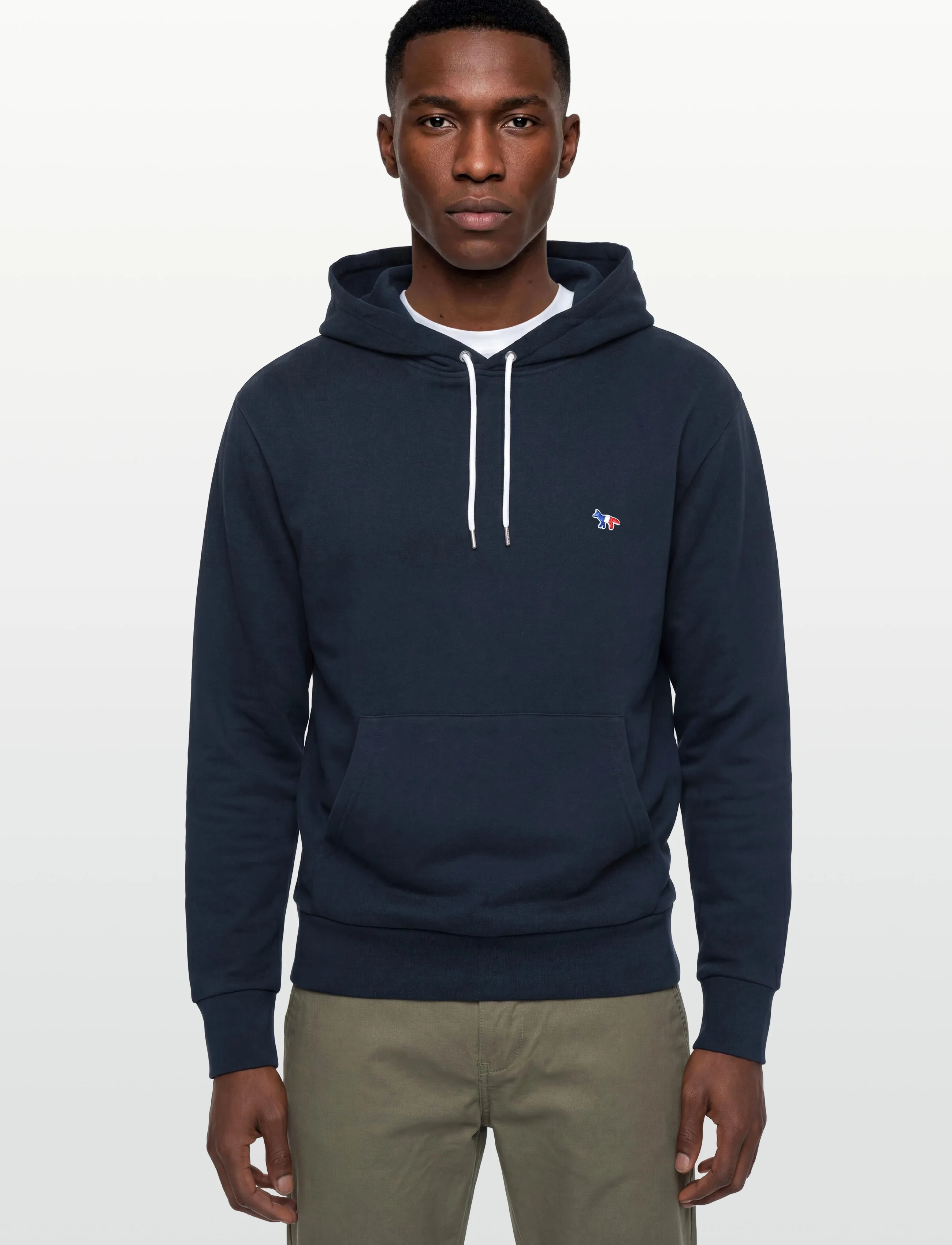 Maison Kitsune - TRICOLOR FOX PATCH CLASSIC HOODIE - hoodies - navy - 3