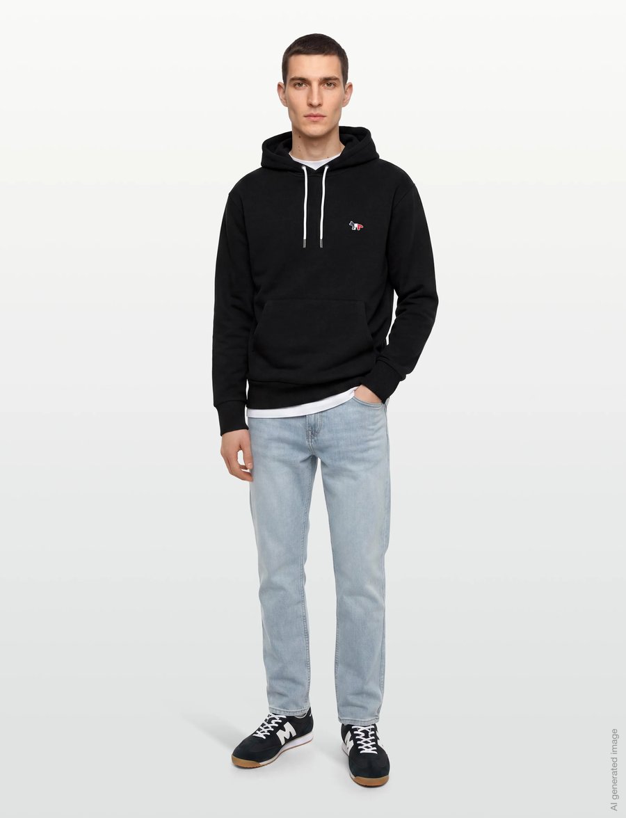Maison Kitsune - TRICOLOR FOX PATCH CLASSIC HOODIE - hættetrøjer - black - 0