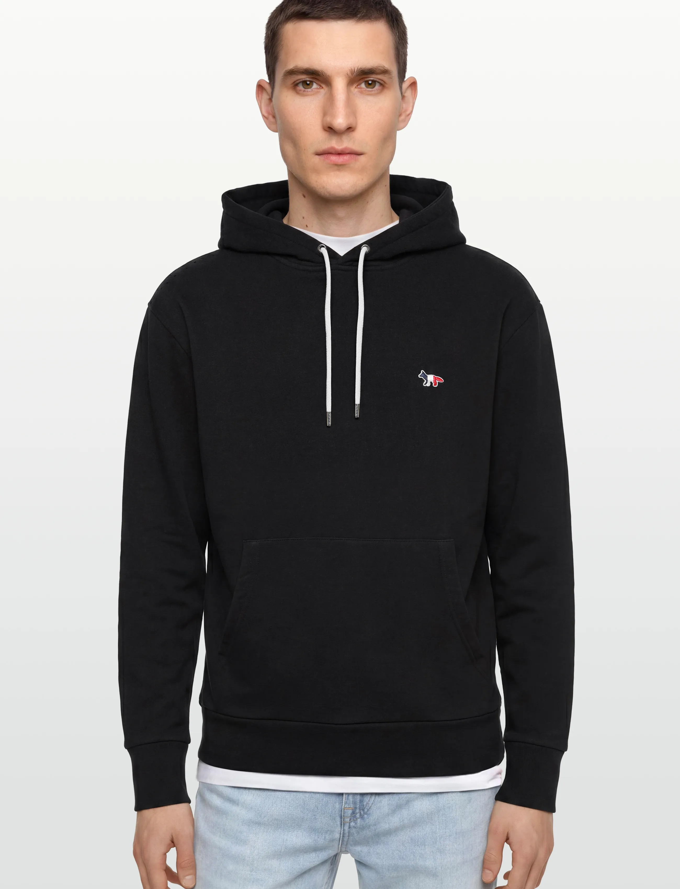 Tricolor Fox Patch Classic Hoodie 2