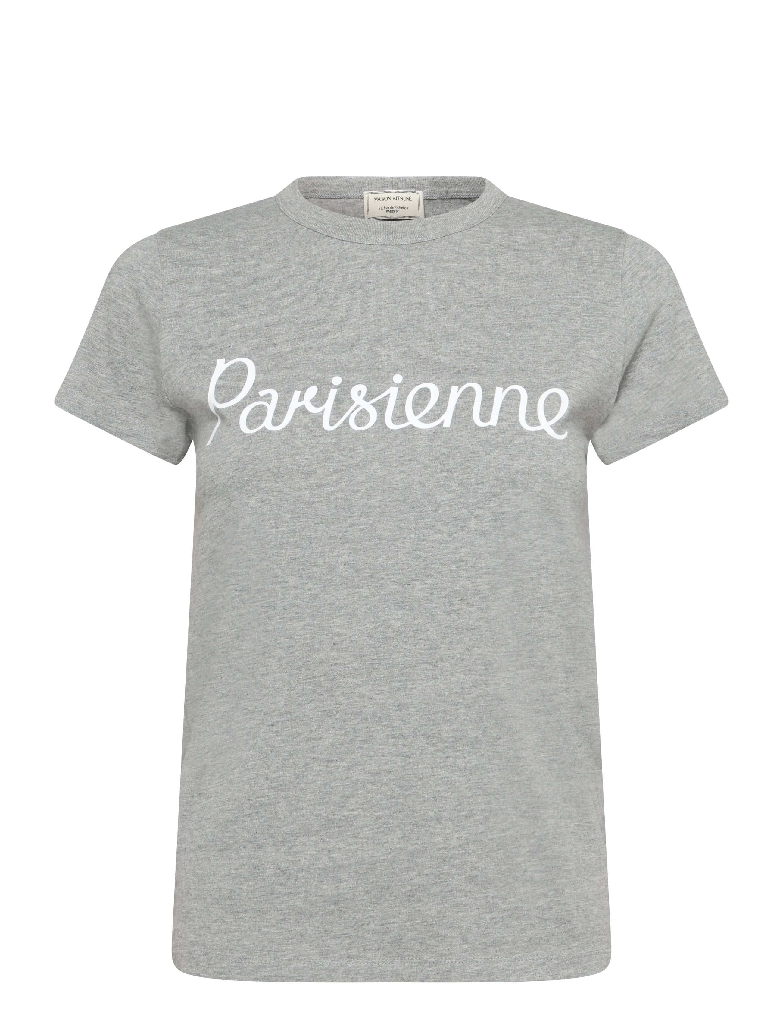 Maison Kitsune PARISIENNE CLASSIC TEE-SHIRT - Kleidung - GREY MELANGE / grey