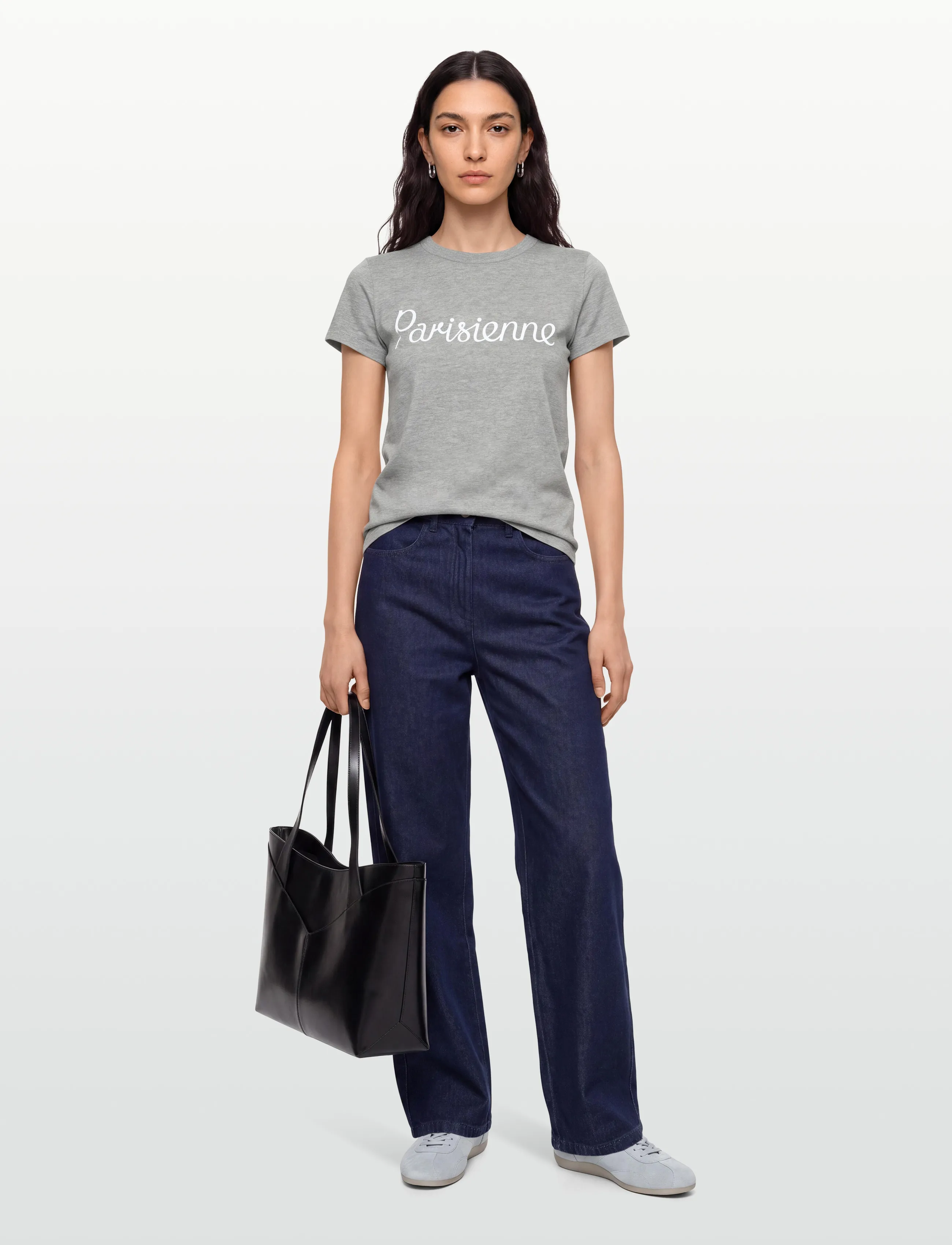 Maison Kitsune Parisienne Classic Tee-Shirt, XS, T-shirts & Oberteile, Grau - Short-sleeved, Frauen