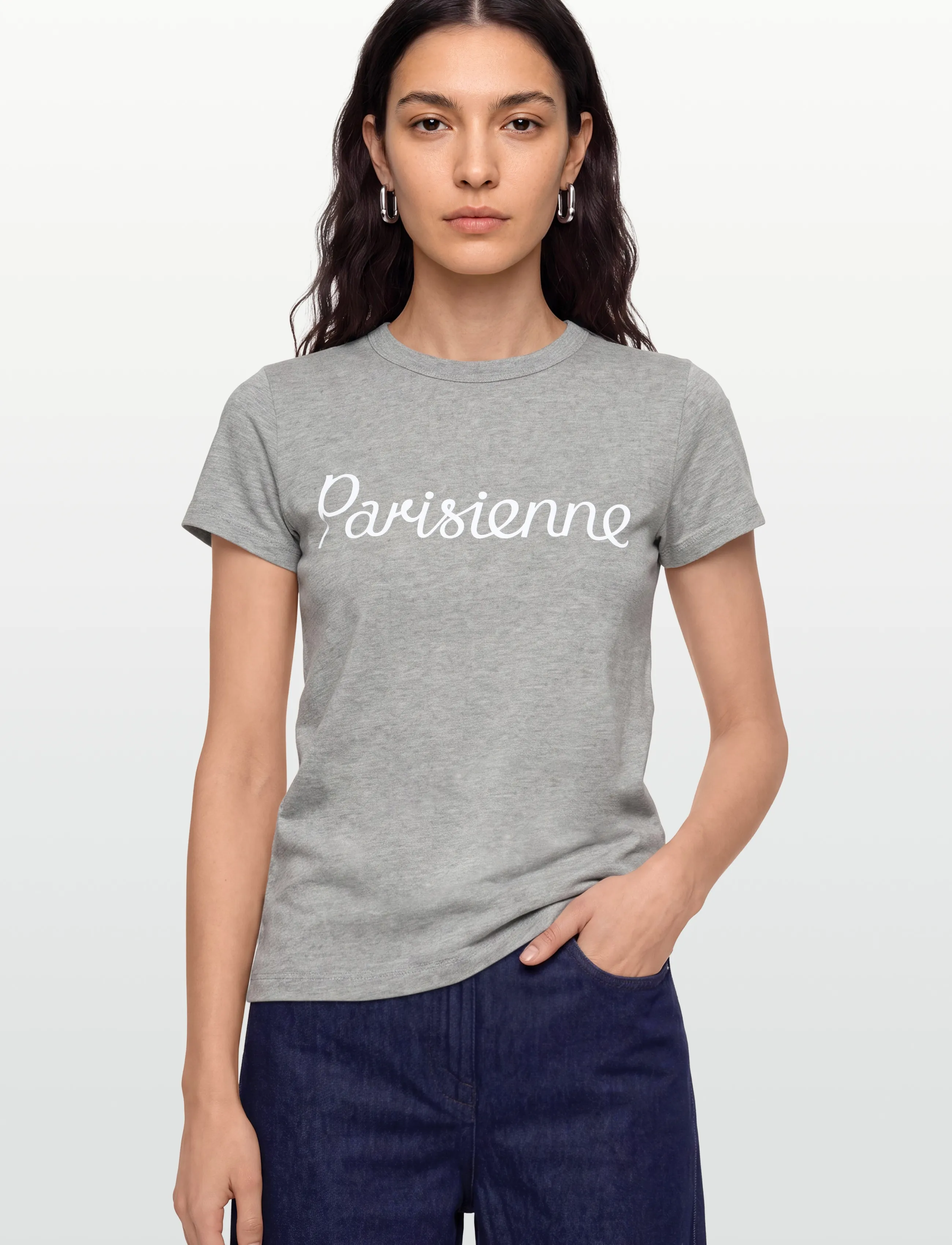 Maison Kitsune - PARISIENNE CLASSIC TEE-SHIRT - t-shirts - grey melange - 3