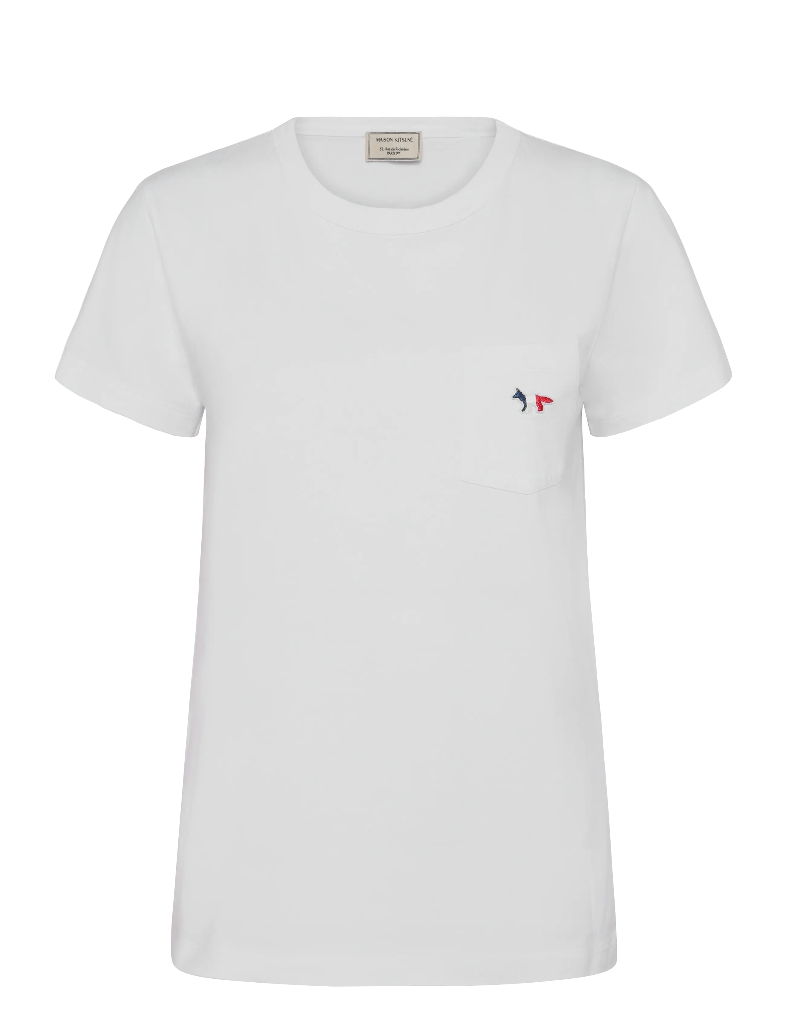 Maison Kitsune TEE-SHIRT TRICOLOR FOX PATCH - T-shirts - WHITE / white