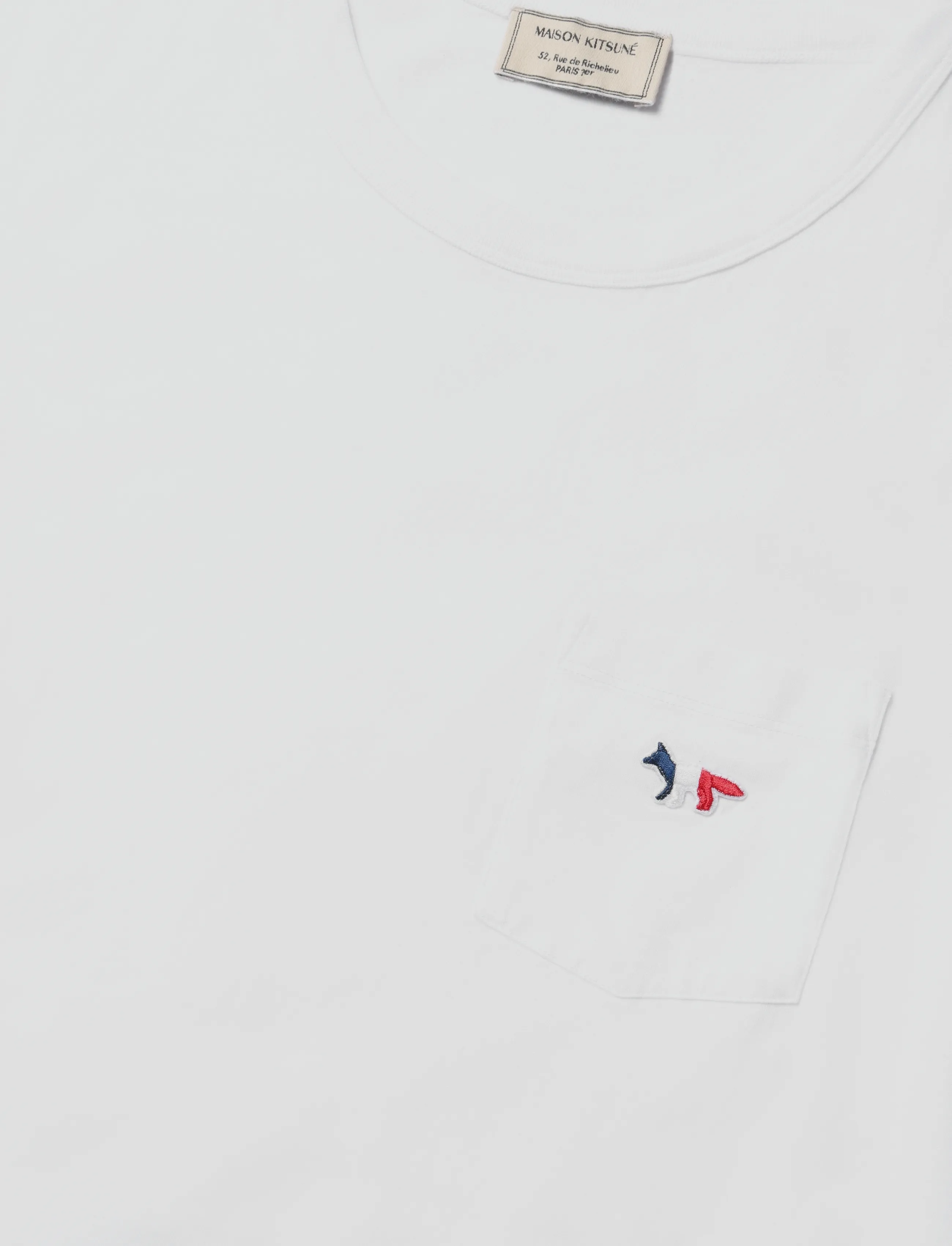 Maison Kitsune - TEE-SHIRT TRICOLOR FOX PATCH - white - 5