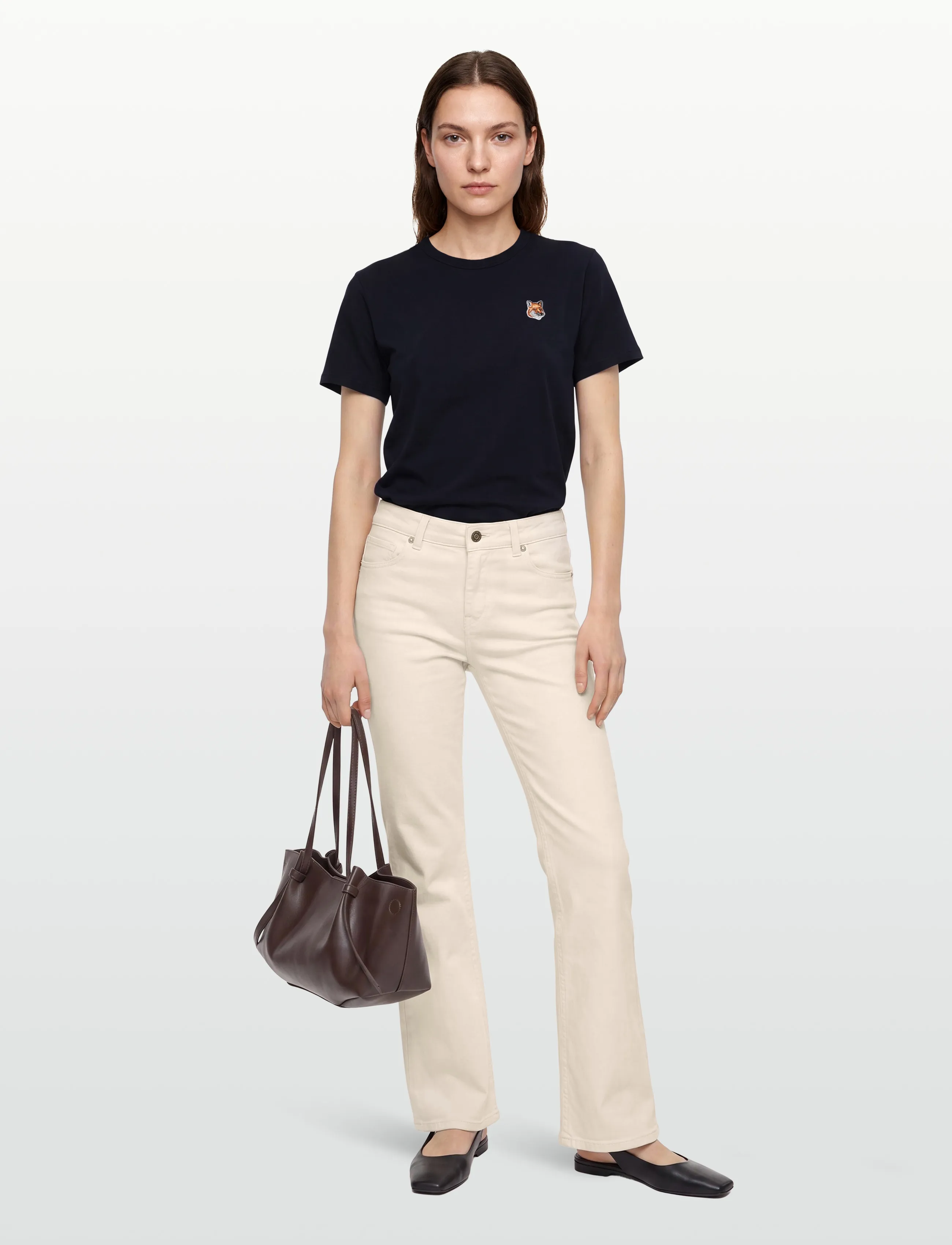 Maison Kitsune FOX HEAD PATCH CLASSIC TEE-SHIRT - T-shirts & Toppe - NAVY / navy