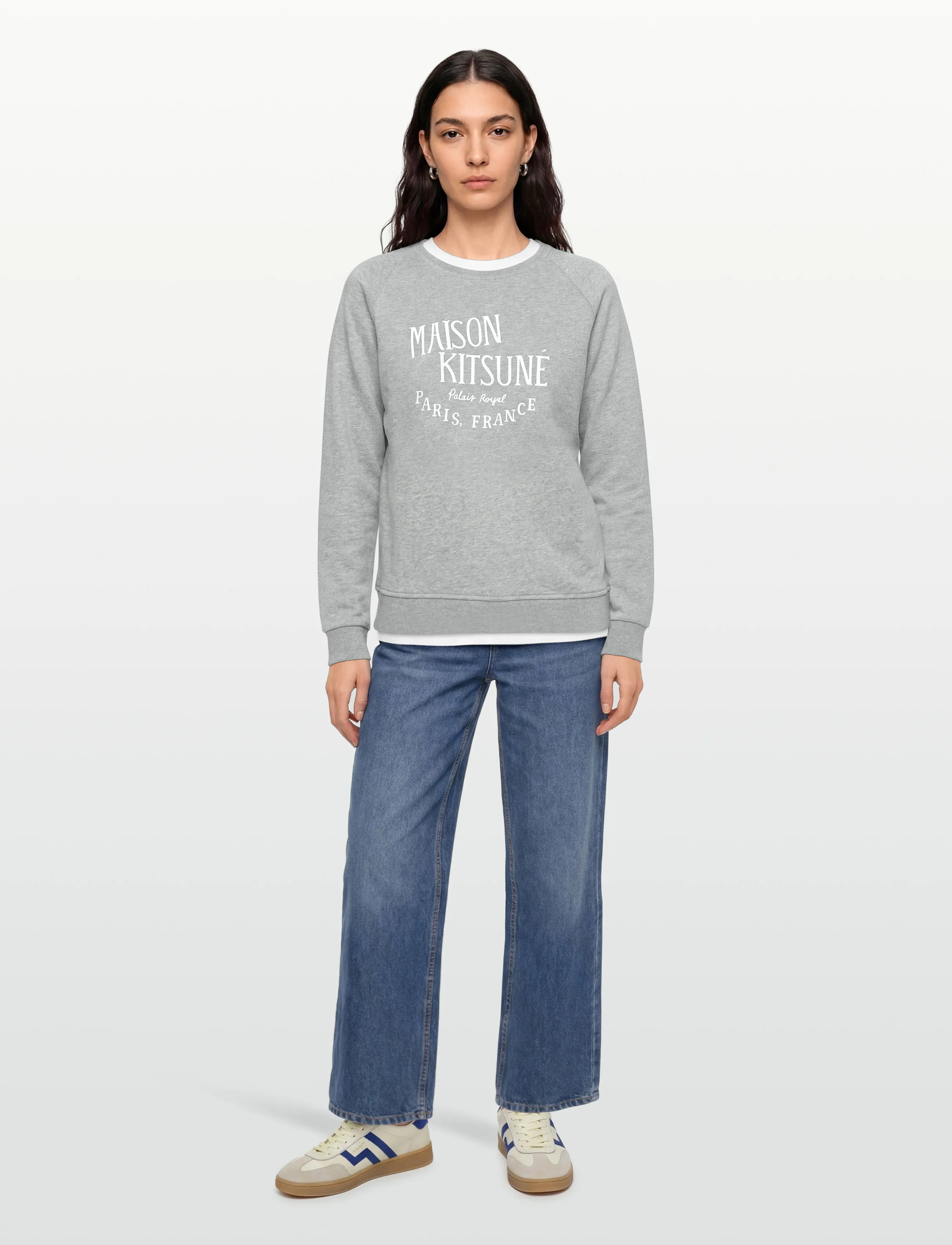 Maison Kitsune Palais Royal Vintage Sweatshirt, M, Sweatshirts & Hoodies, Grau - Sweatshirts, Frauen