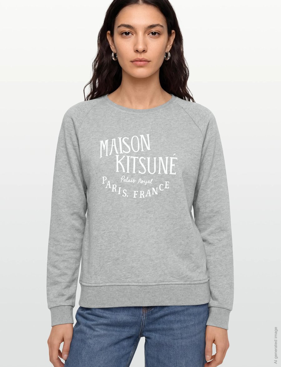 Maison Kitsune - PALAIS ROYAL VINTAGE SWEATSHIRT - sweatshirts - grey melange - 3