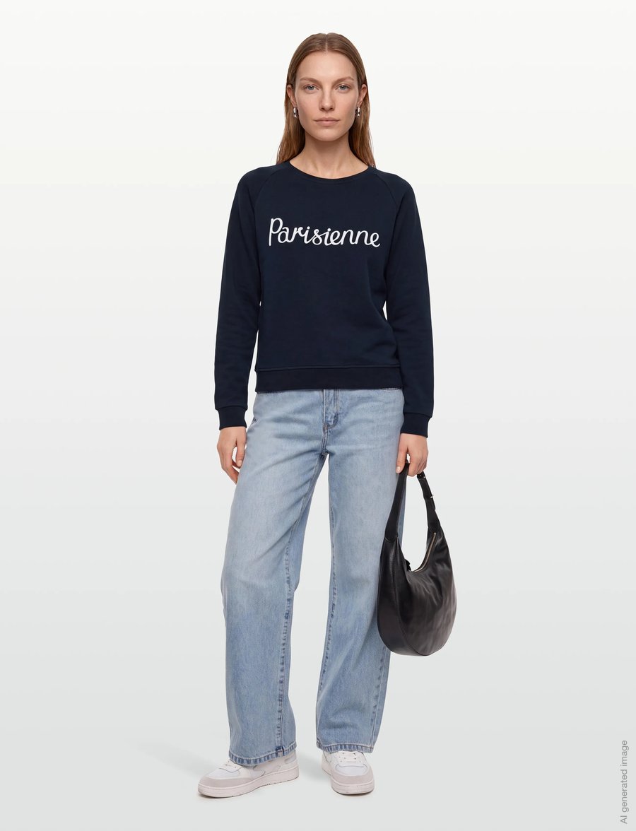Maison Kitsune - PARISIENNE VINTAGE SWEATSHIRT - igapäevane stiil - navy - 0