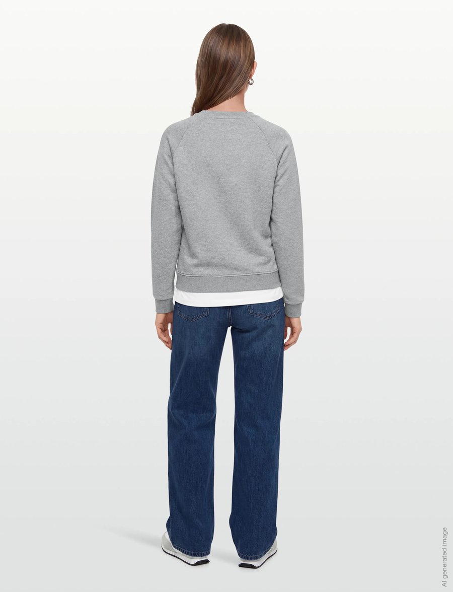 Maison Kitsune - SWEATSHIRT TRICOLOR FOX PATCH - sweatshirts - grey melange - 4