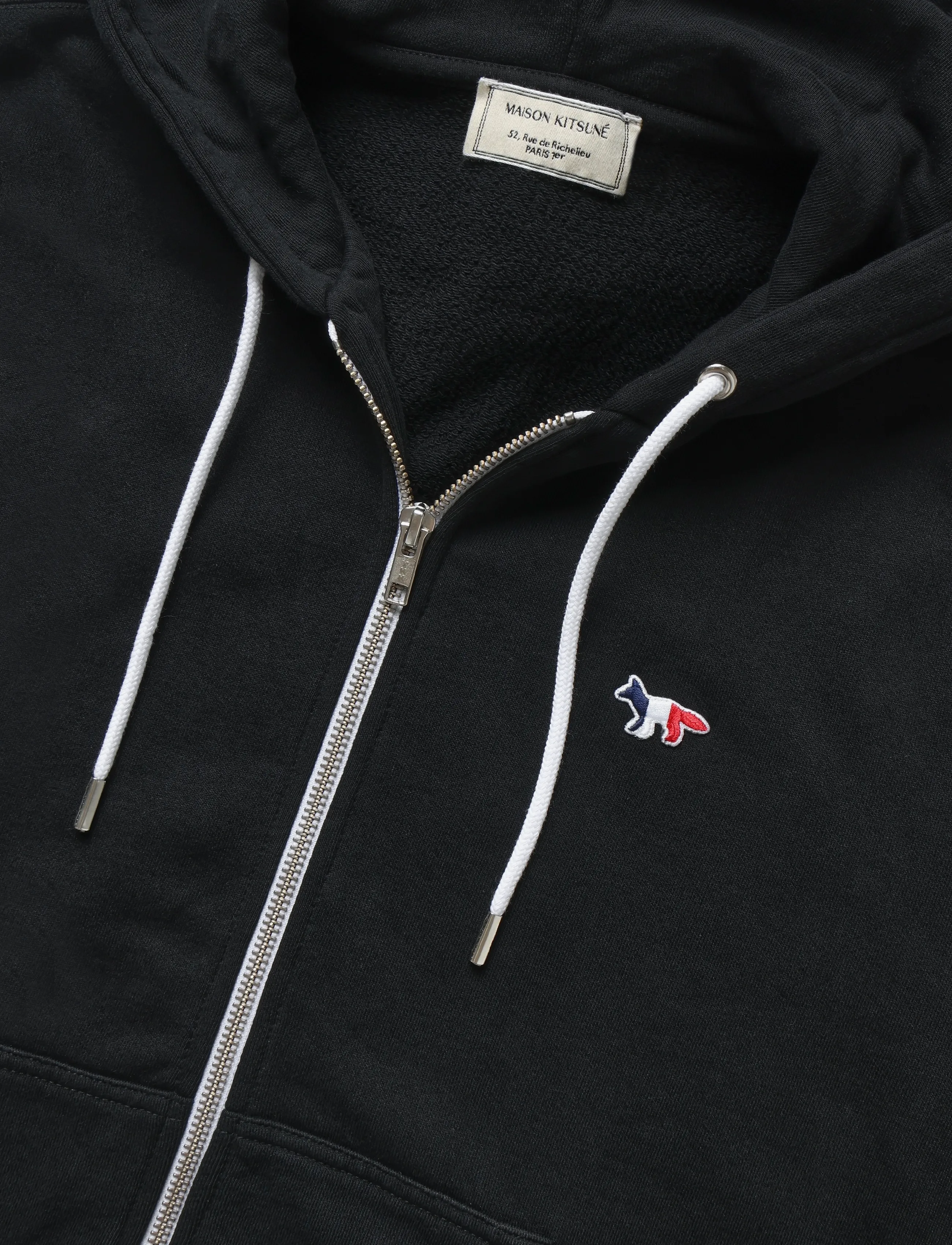 Maison Kitsune - TRICOLOR FOX PATCH ZIP HOODIE - black - 5