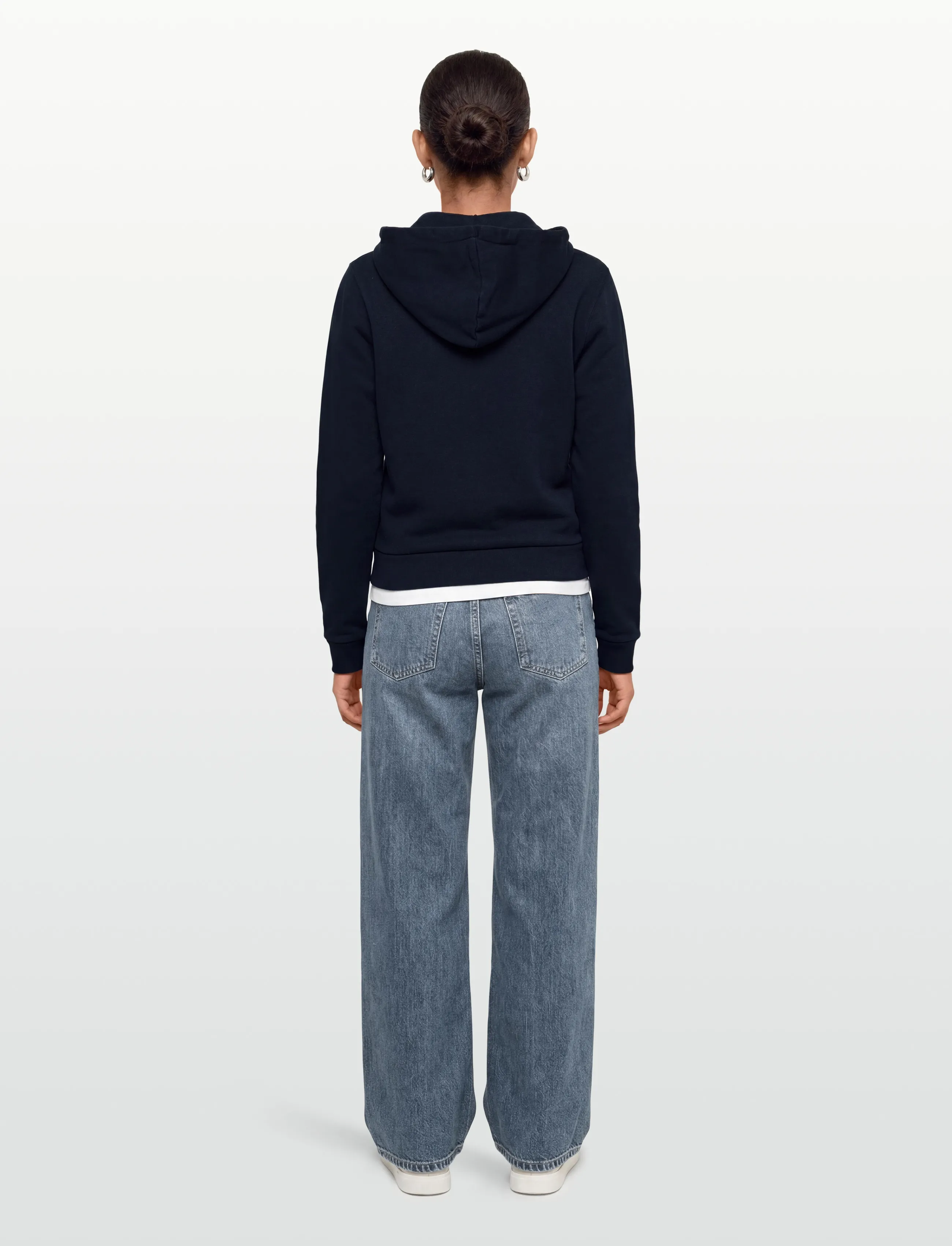 Maison Kitsune - TRICOLOR FOX PATCH ZIP HOODIE - hoodies - navy - 4