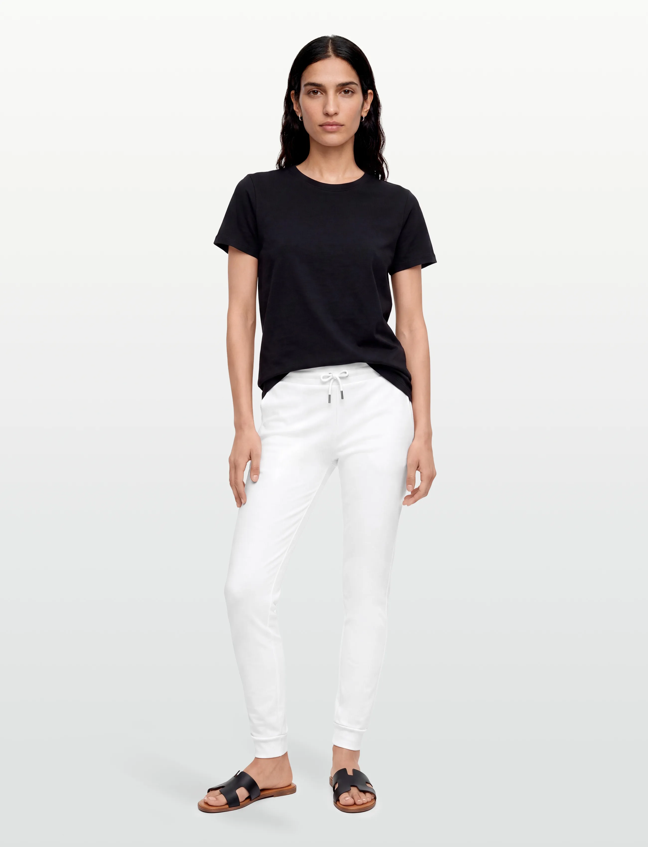 Maison Kitsune Tricolor Fox Patch Classic Jog Pant, L, White, Underdele > Joggingbukser, Dame