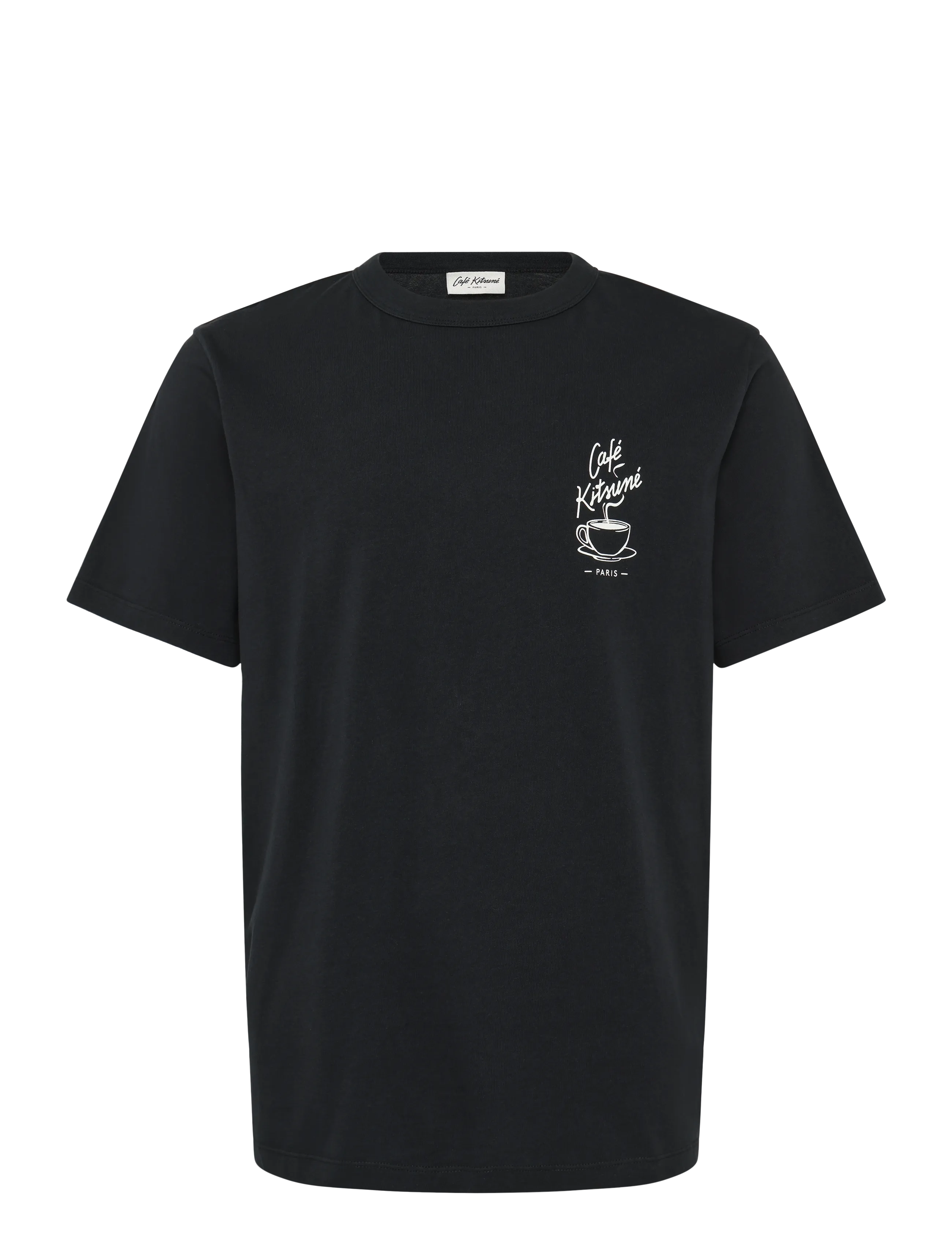 Maison Kitsune Cafe Kitsune Coffee Cup Relax Tee-Shirt, T-Shirt, Sort, Str: XL