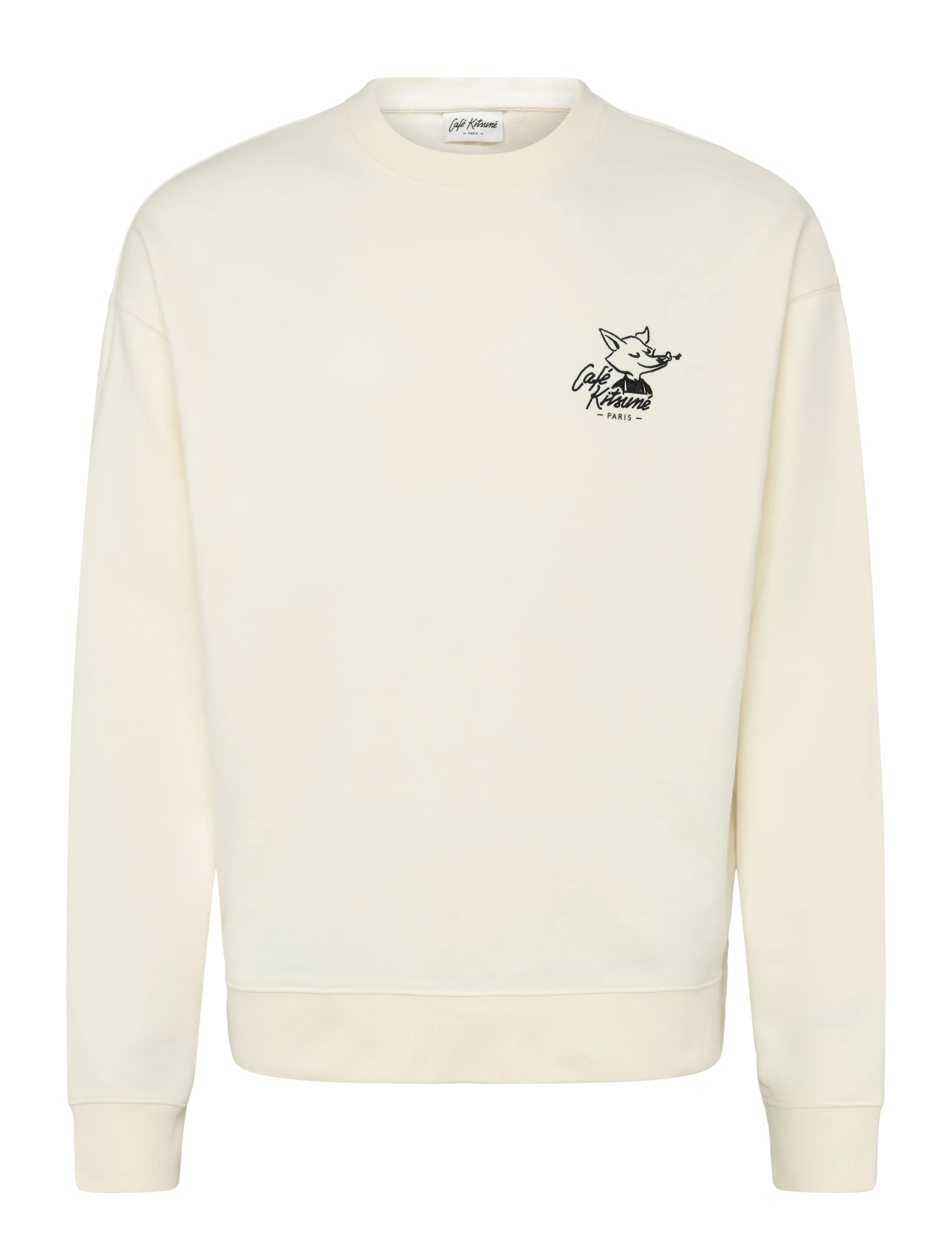 Maison Kitsune CAFÉ KITSUNÉ FOX RELAXED SWEATSHIRT - Sweatshirts - TAPIOCA / cream