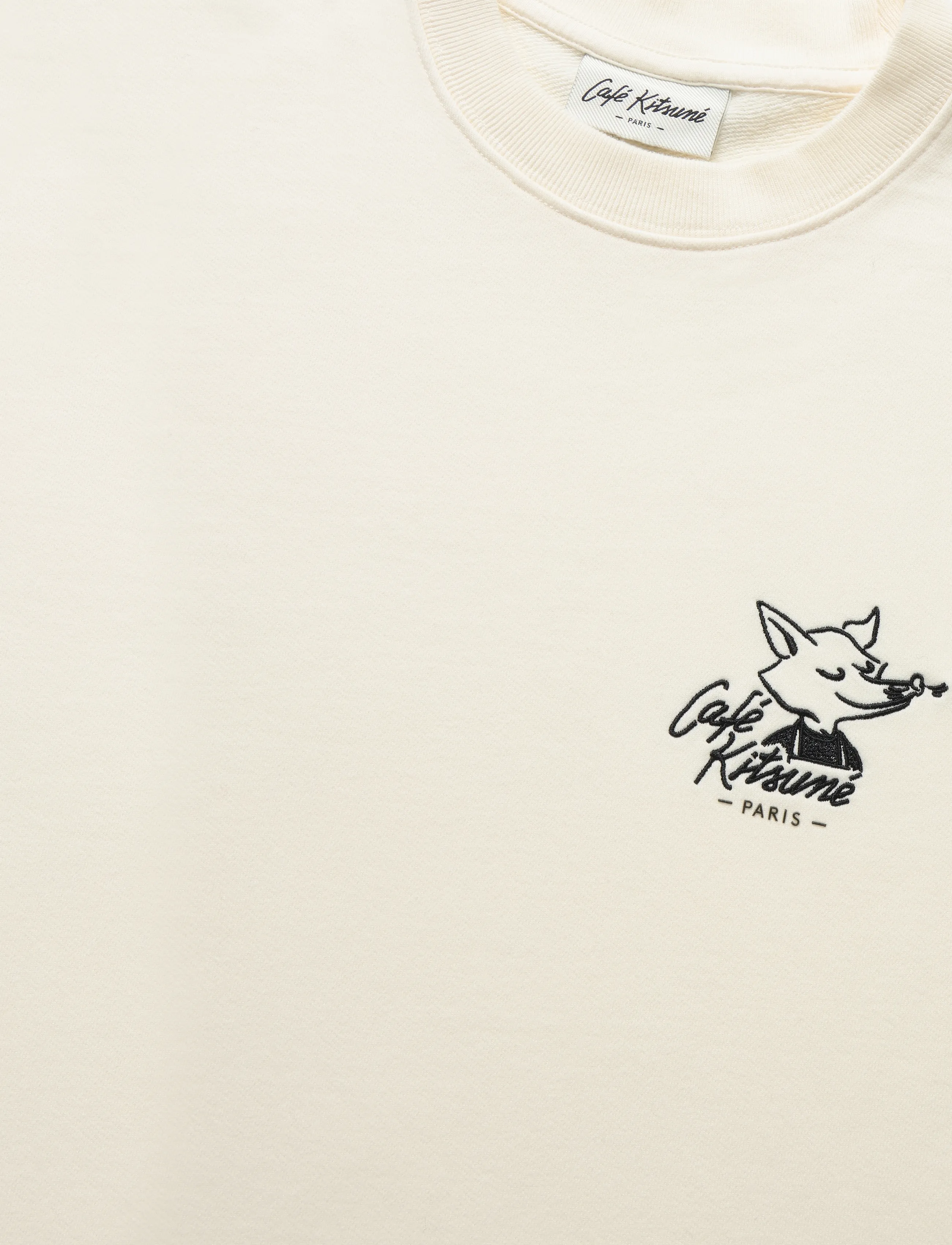 Maison Kitsune - CAFÉ KITSUNÉ FOX RELAXED SWEATSHIRT - tapioca - 2