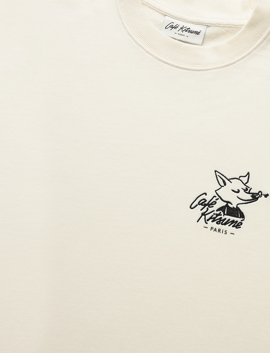 Maison Kitsune - CAFÉ KITSUNÉ FOX RELAXED SWEATSHIRT - sweatshirts - tapioca - 5