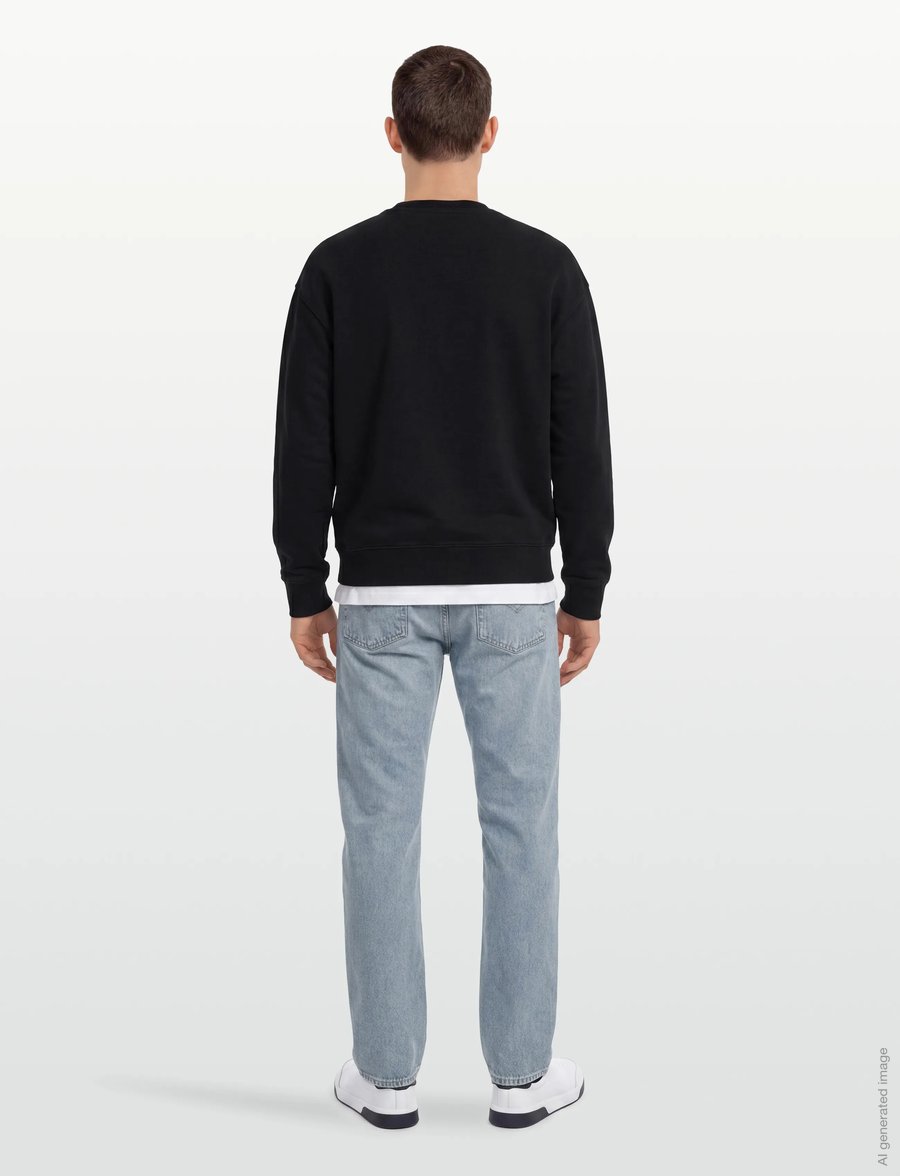 Maison Kitsune - CAFÉ KITSUNÉ COFFEE CUP RELAXED SWEATSHIRT - sweatshirts - black - 4
